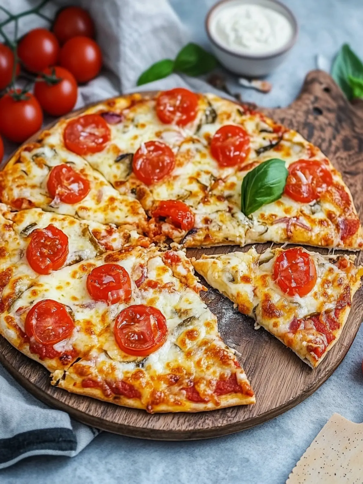 Leckere Low Carb Schüttelpizza