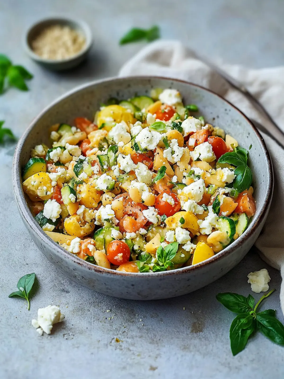 Erfrischender Kichererbsensalat mit Feta für heiße Tage 5 Kichererbsensalat mit Feta