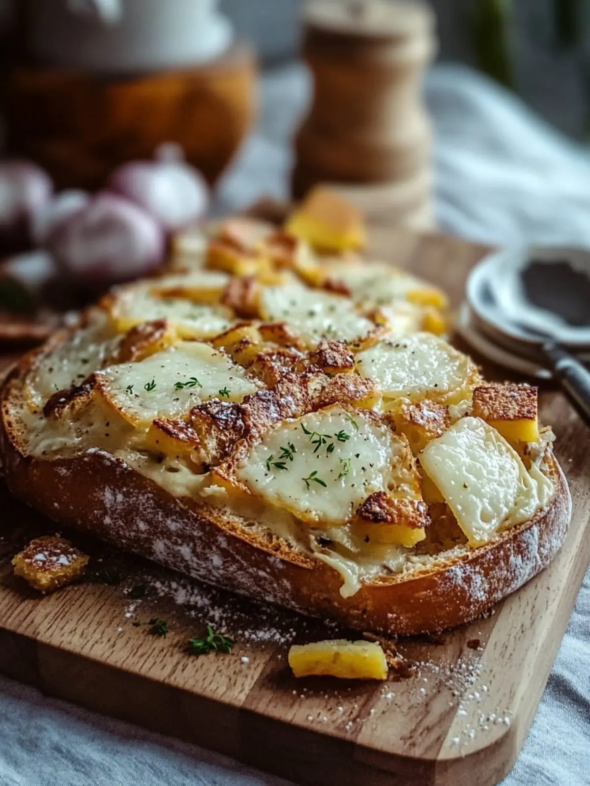 Leberkäse-Kartoffelauflauf mit Spiegelei