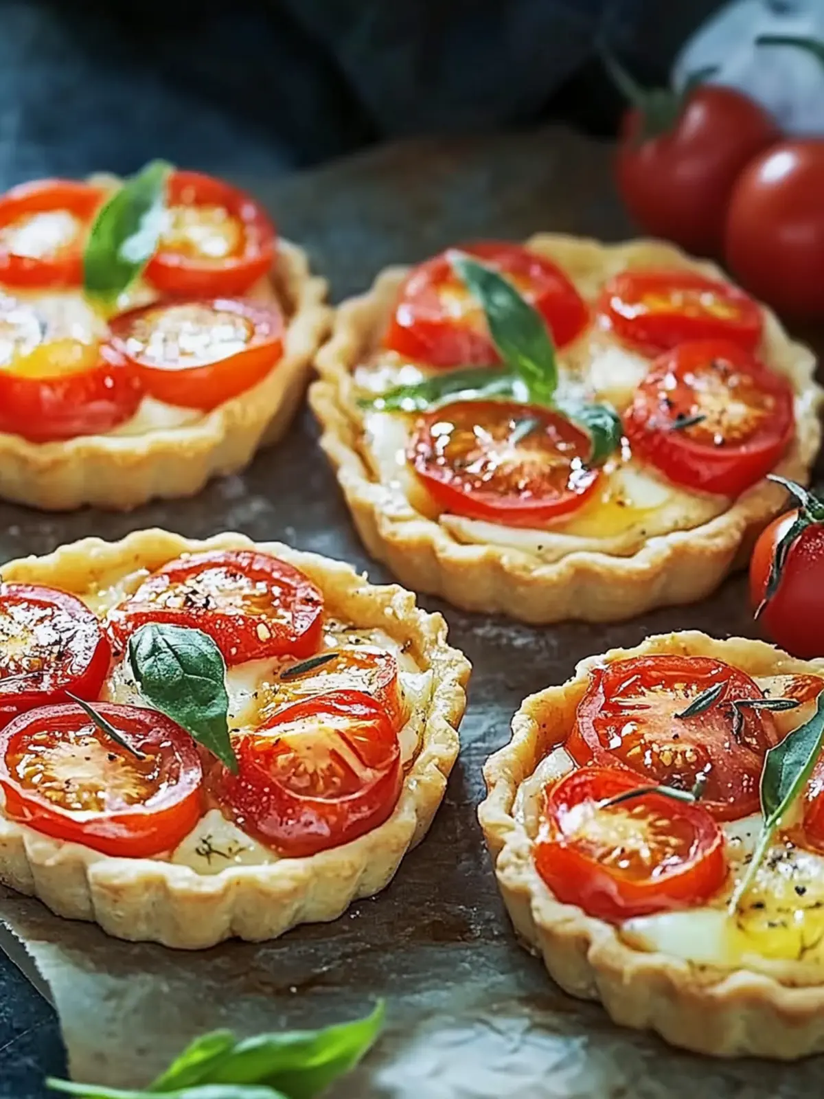 Tomaten-Tartelettes mit frischen Kräutern: Einfach Lecker! 4 Tomaten-Tartelettes