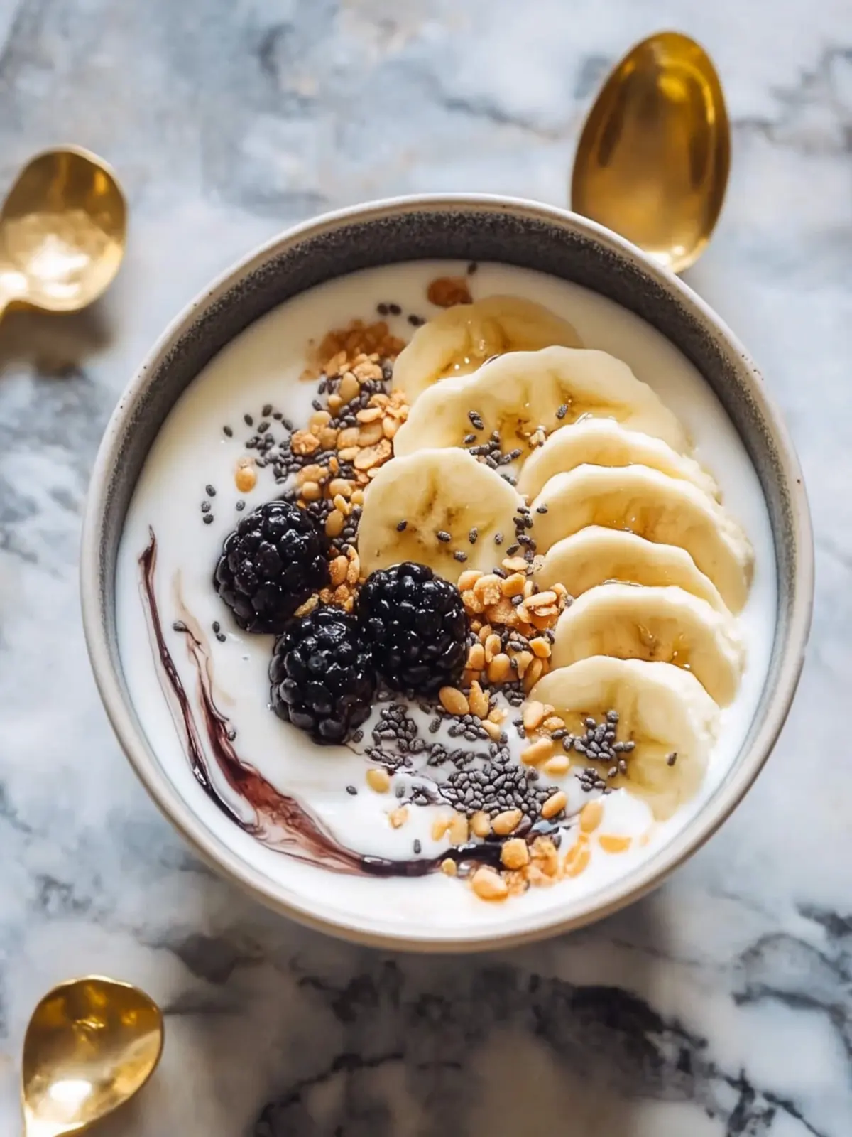 Schwarzsesam-Joghurt-Schüssel: Cremig, gesund und blitzschnell 4 Schwarzsesam-Joghurt-Schüssel