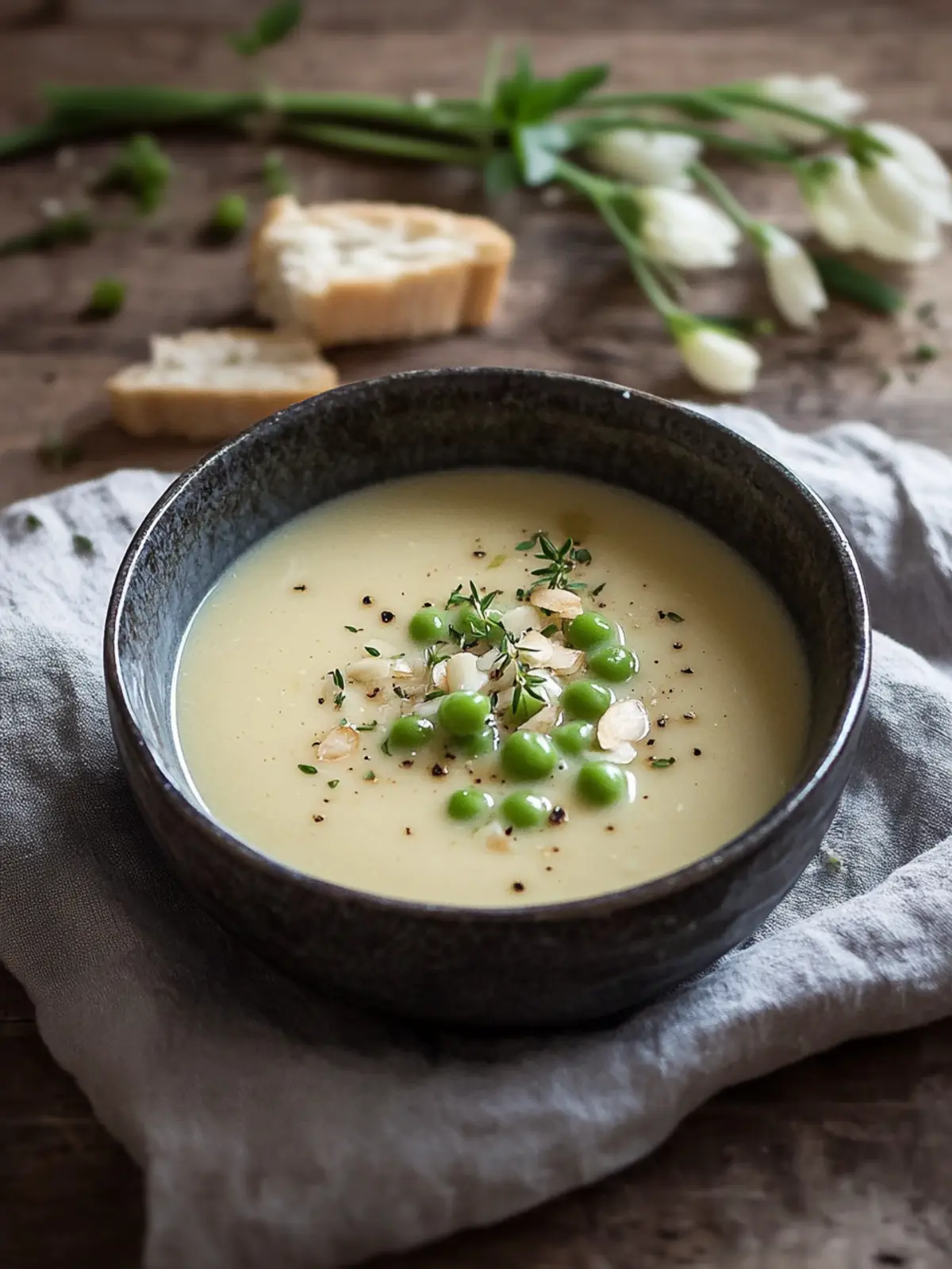 Spargelcremesuppe aus Schalen
