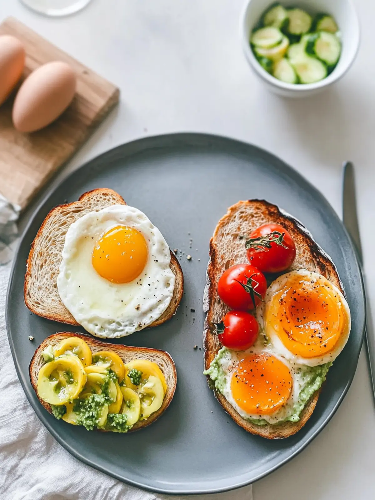 Schnelles gesundes Frühstück: Avocado Toast mit Ei deluxe 2 schnelles gesundes Frühstück