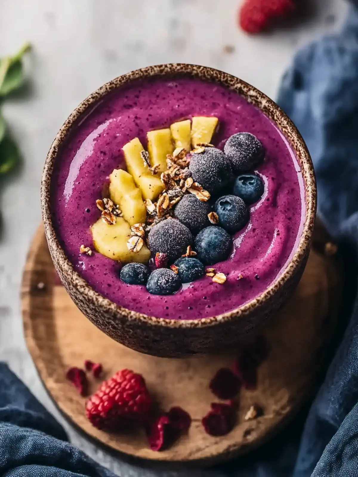 Hausgemachte Acai-Smoothie-Schüssel: Schnelles Frühstücksvergnügen 3 Hausgemachte Acai-Smoothie-Schüssel