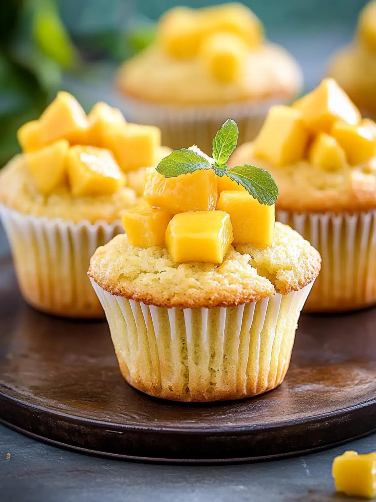 Saftige Mango Cupcakes mit cremigem Vanillefrosting 2 Mango Cupcakes