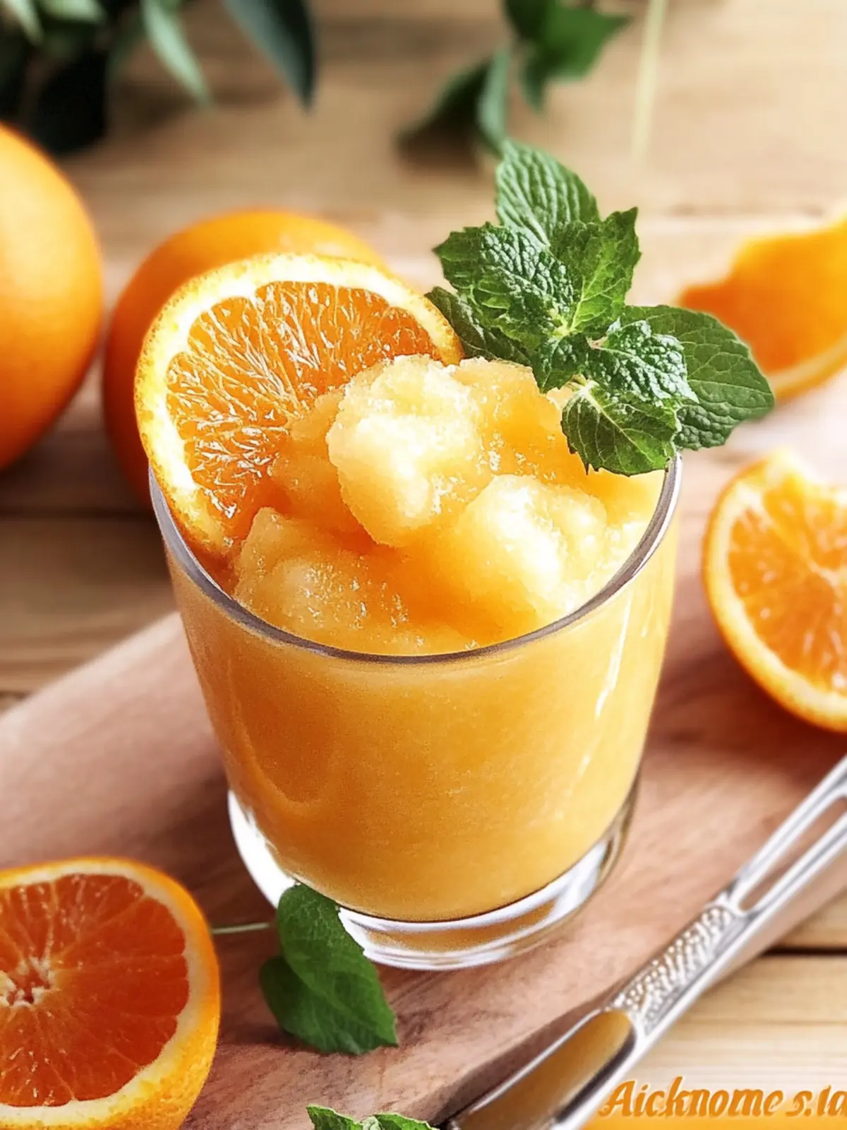 Erfrischender Orangen-Slushie für heiße Sommertage 5 Orangen-Slushie