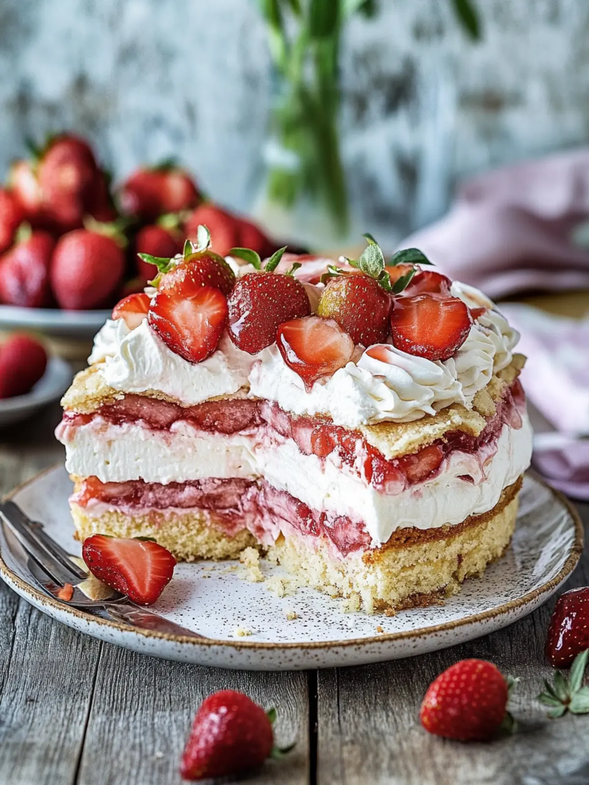 Erdbeerliebe – Erdbeer-Baiser-Torte für deinen Sommergenuss 5 Erdbeerliebe – Erdbeer-Baiser-Torte