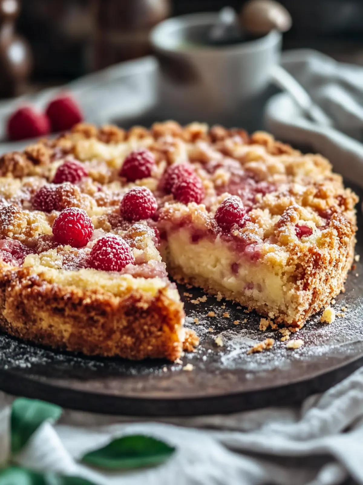 Einfacher Rhabarber-Streuselkuchen: Fruchtiger Genuss für zuhause 4 Einfacher Rhabarber-Streuselkuchen