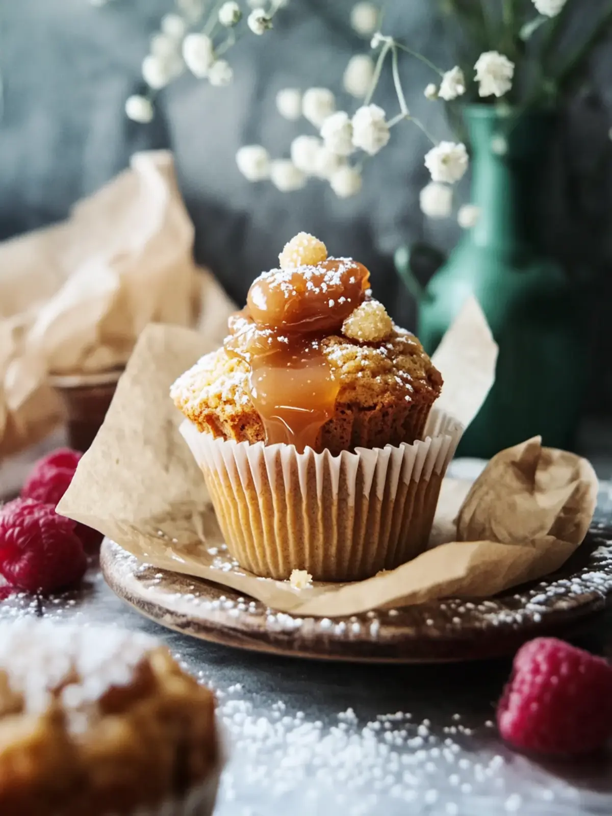 Vegane gesalzene Karamellmuffins - Süß und gesund genießen 2 Vegane gesalzene Karamellmuffins