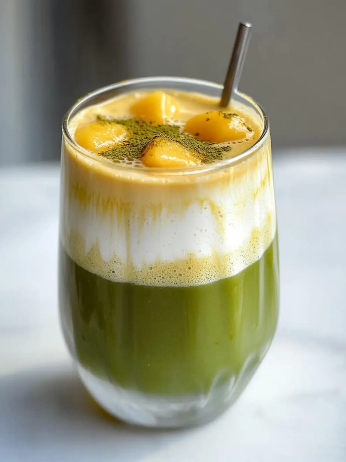 Eisige Mango Matcha Latte – Der perfekte Post-Workout Drink 2 Eisige Mango Matcha Latte
