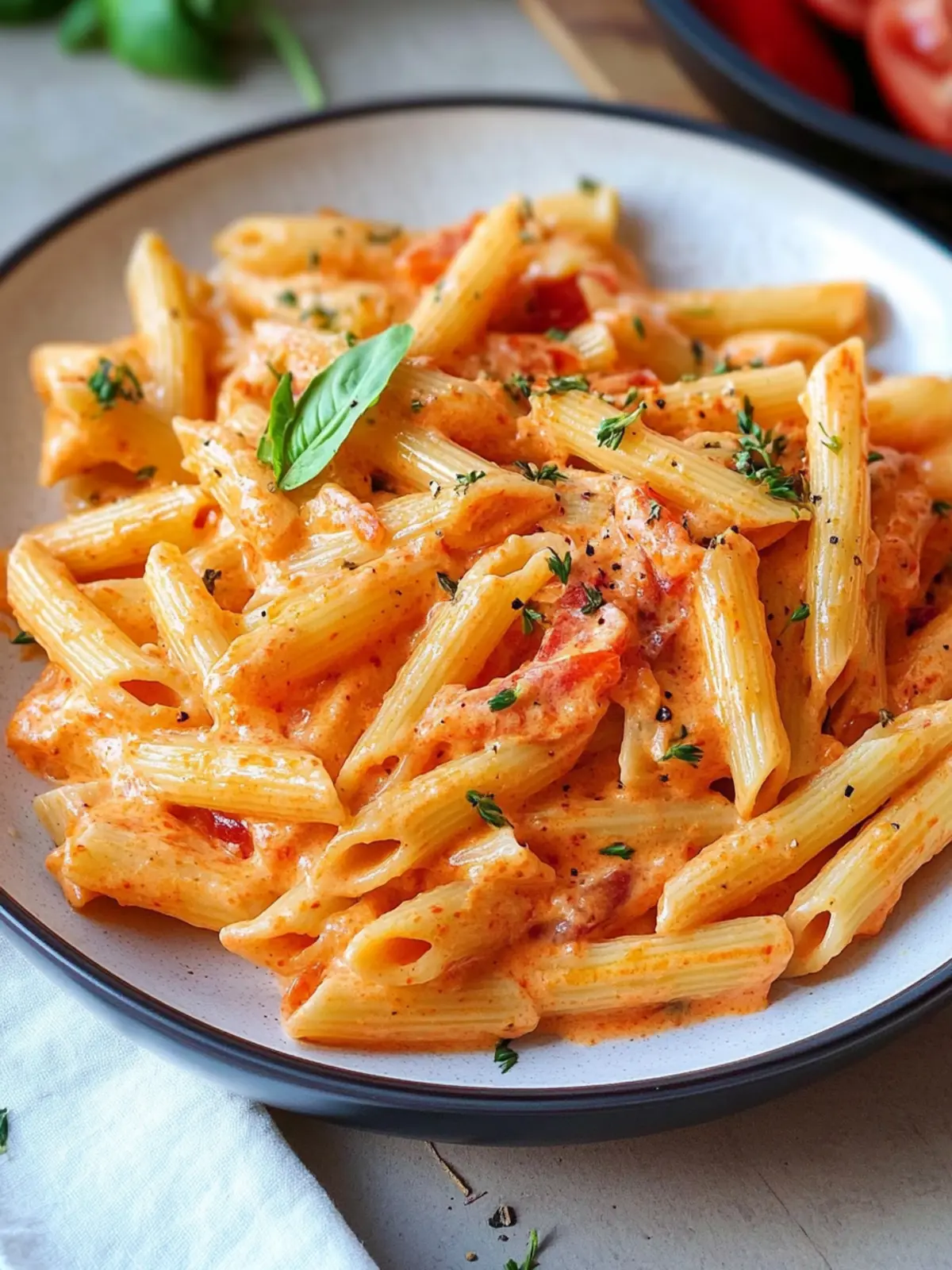 Pasta mit Paprika-Cremesauce – blitzschnell und lecker! 3 Pasta with paprika cream sauce – quick recipe