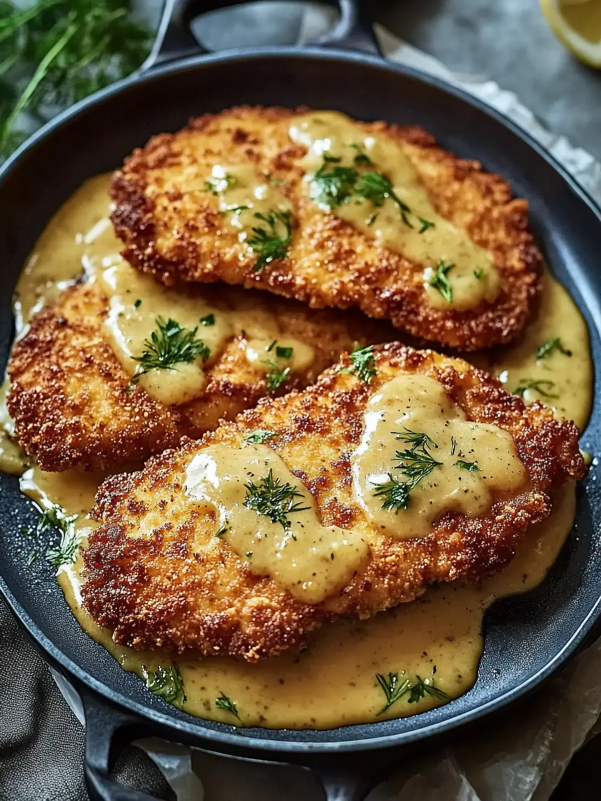 Köstliche Überbackene Partyschnitzel aus dem Ofen für Feste 2 Delicious Baked Party Schnitzel from the Oven