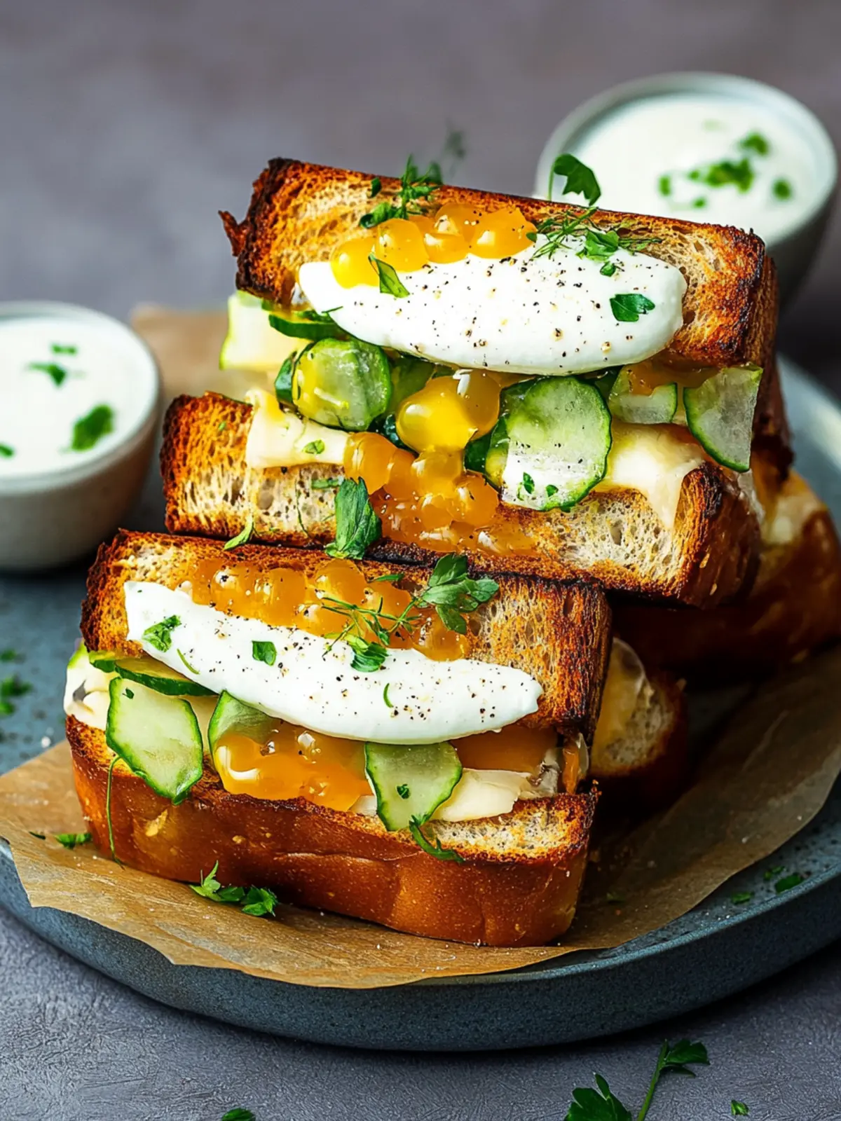 Eiersandwich mit cremiger Sriracha-Mayo für perfekten Genuss 3 Eiersandwich