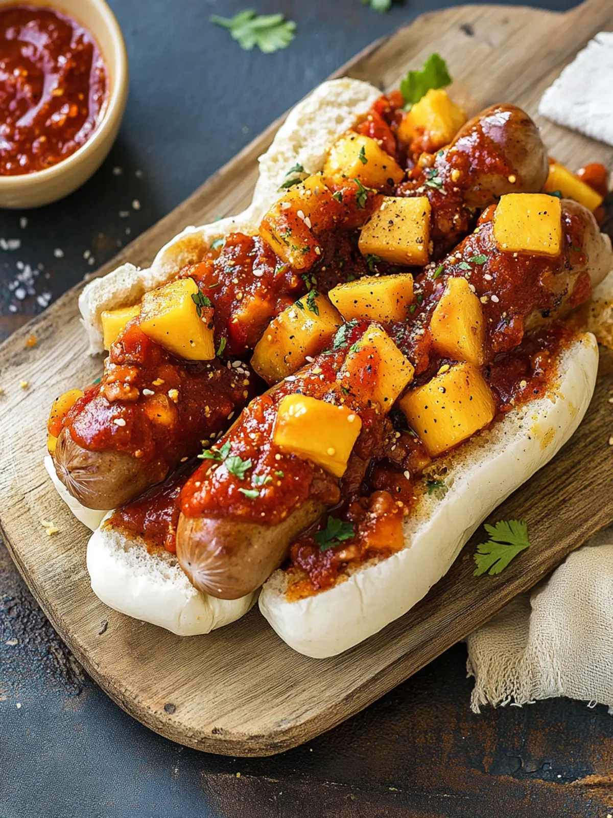 Currywurst Soße mit Mango, Ajvar und Cola
