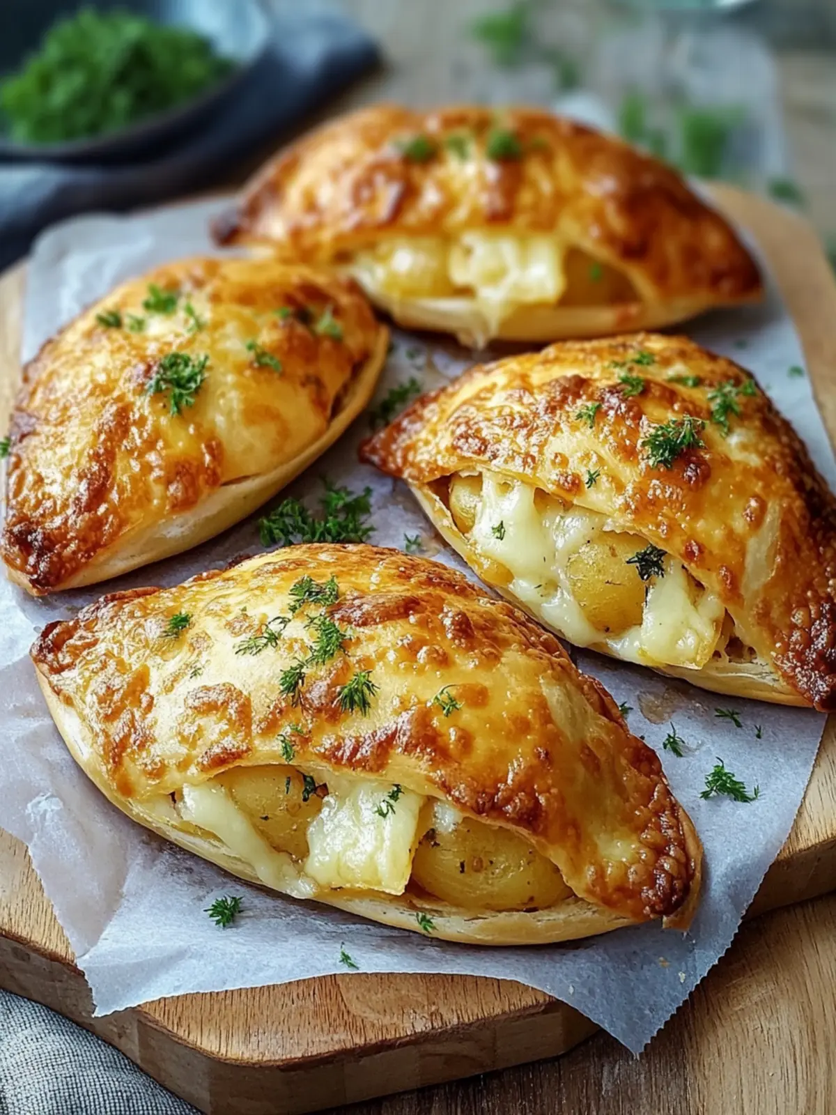 Fantastische Kartoffeltaschen mit 400 g Doppelrahmfrischkäse 3 Fantastic potato pockets with 400 g double cream cheese