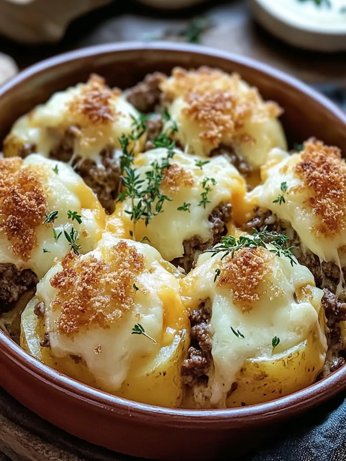 Knusprige Kartoffelmasse mit Käse und Rinderhack – So gelingt's! 4 Crispy potato mass filled with cheese and ground beef