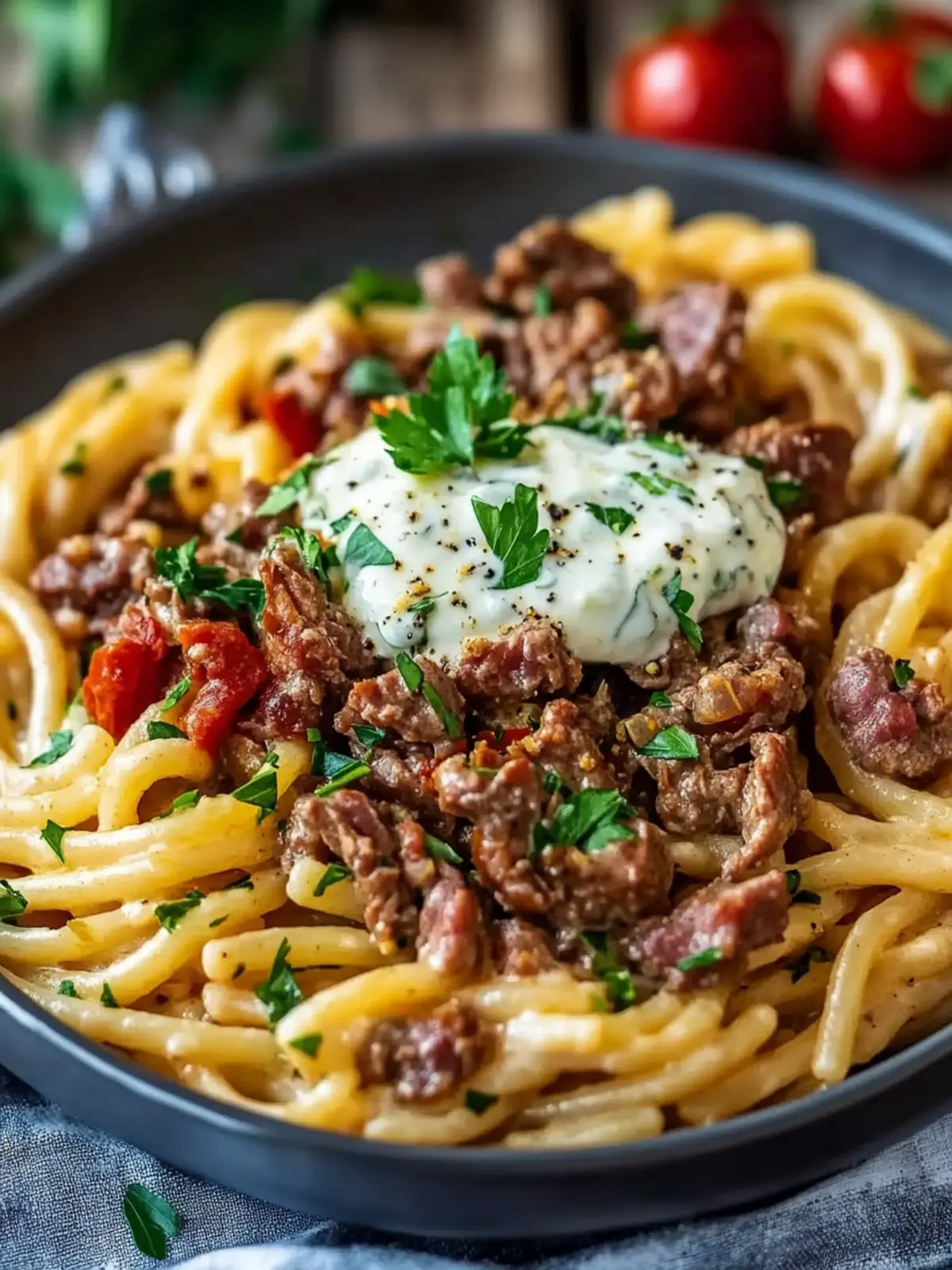 Türkische Pasta mit Hackfleisch und Joghurt-Sauce für den Genuss 2 Türkische Pasta mit Hackfleisch und Joghurt-Sauce