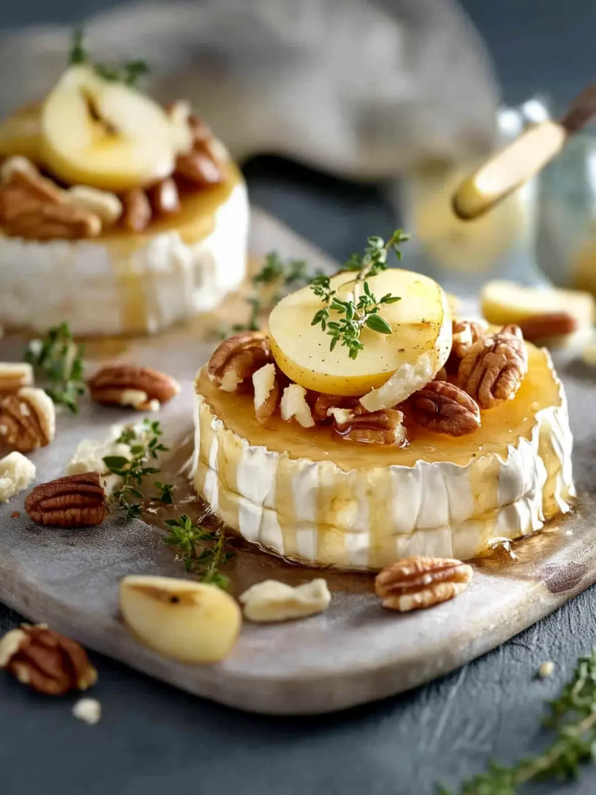 Apfel-Camembert-Spieße mit Walnüssen: Einfacher Genuss für Party 4 Apple-Camembert-skewers with walnuts