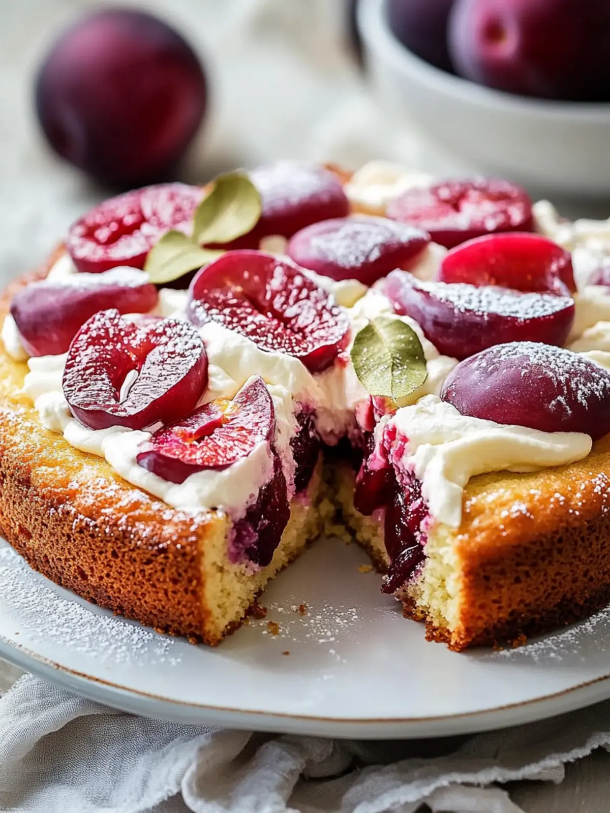 Schneller Zwetschgenkuchen mit Schmandguss – Ein Genuss für alle 2 Quick Plum Cake with Sour Cream Topping