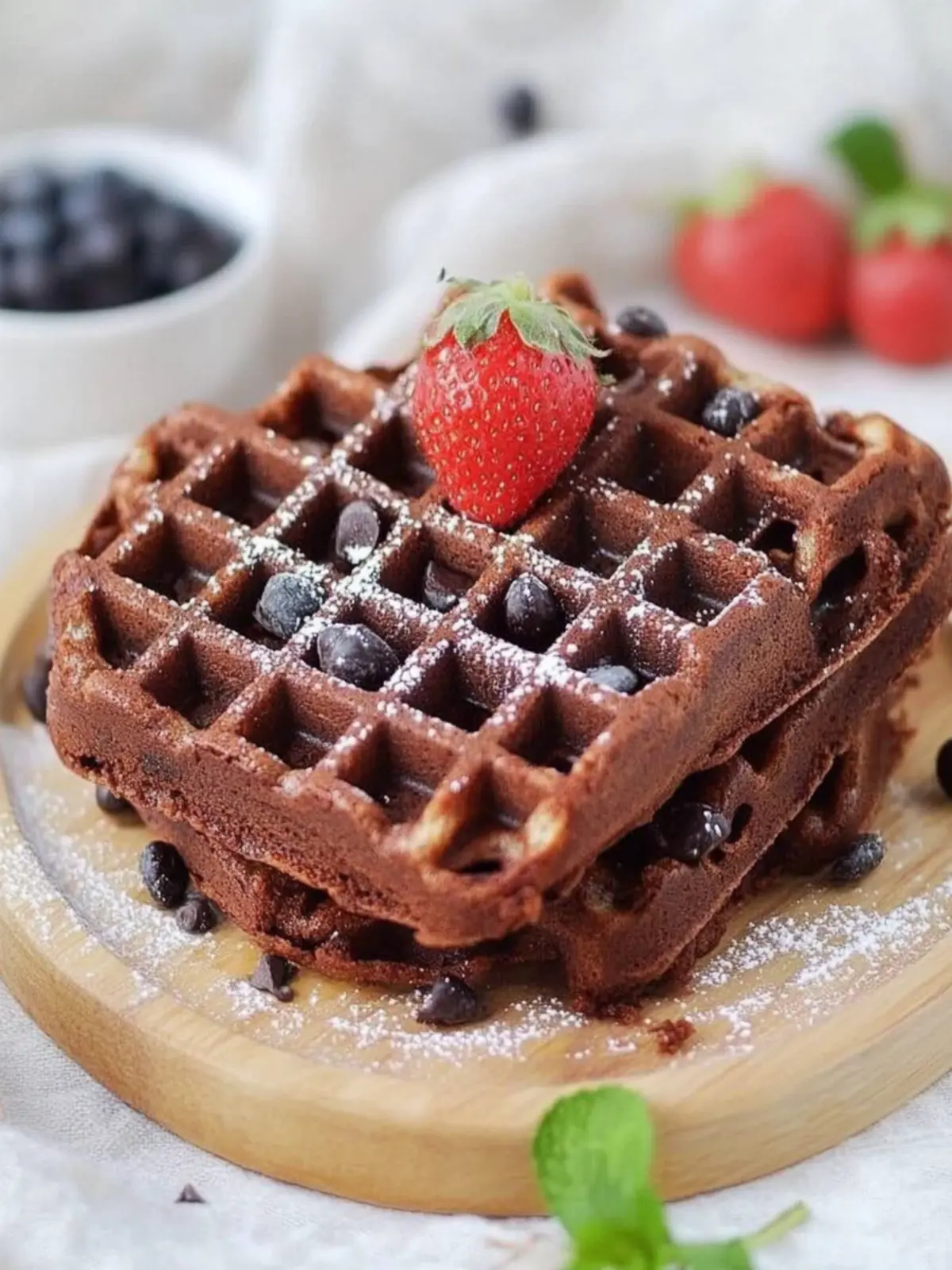 Knusprige Brownie-Waffeln für ein schokoladiges Frühstück 3 Brownie-Waffeln