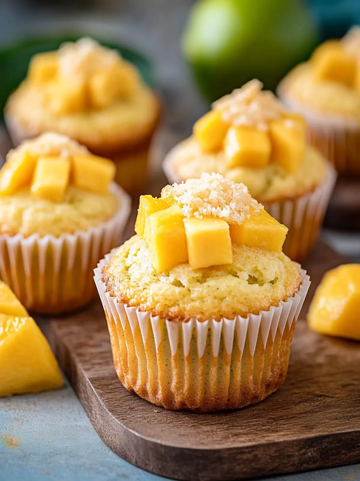Saftige Mango Cupcakes mit cremigem Vanillefrosting 3 Mango Cupcakes
