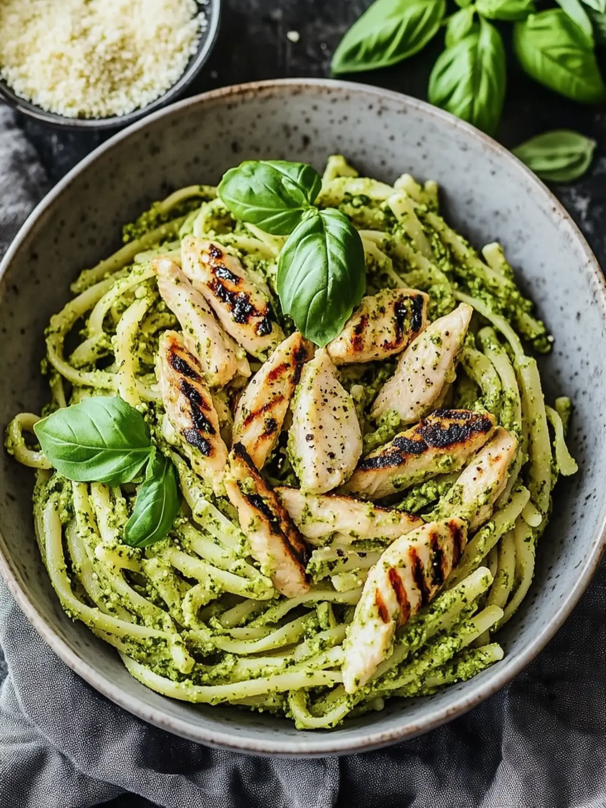 Leckere Gegrillte Hähnchen-Pesto-Pasta In 30 Minuten Genießen 4 Leckere Gegrillte Hähnchen-Pesto-Pasta In 30 Minuten Fertig