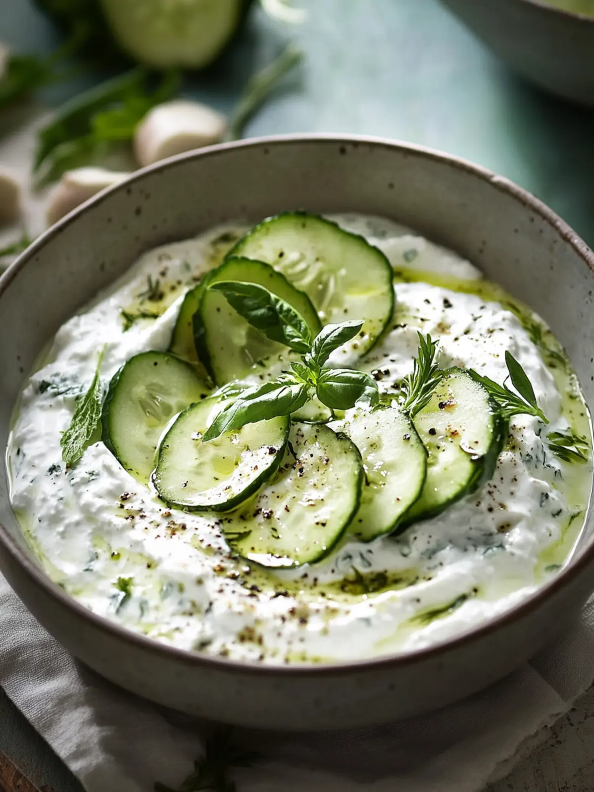 Leichter Whipped Feta Gurken-Kräuter-Dip für frische Genussmomente 4 Leichter Whipped Feta Gurken-Kräuter-Dip