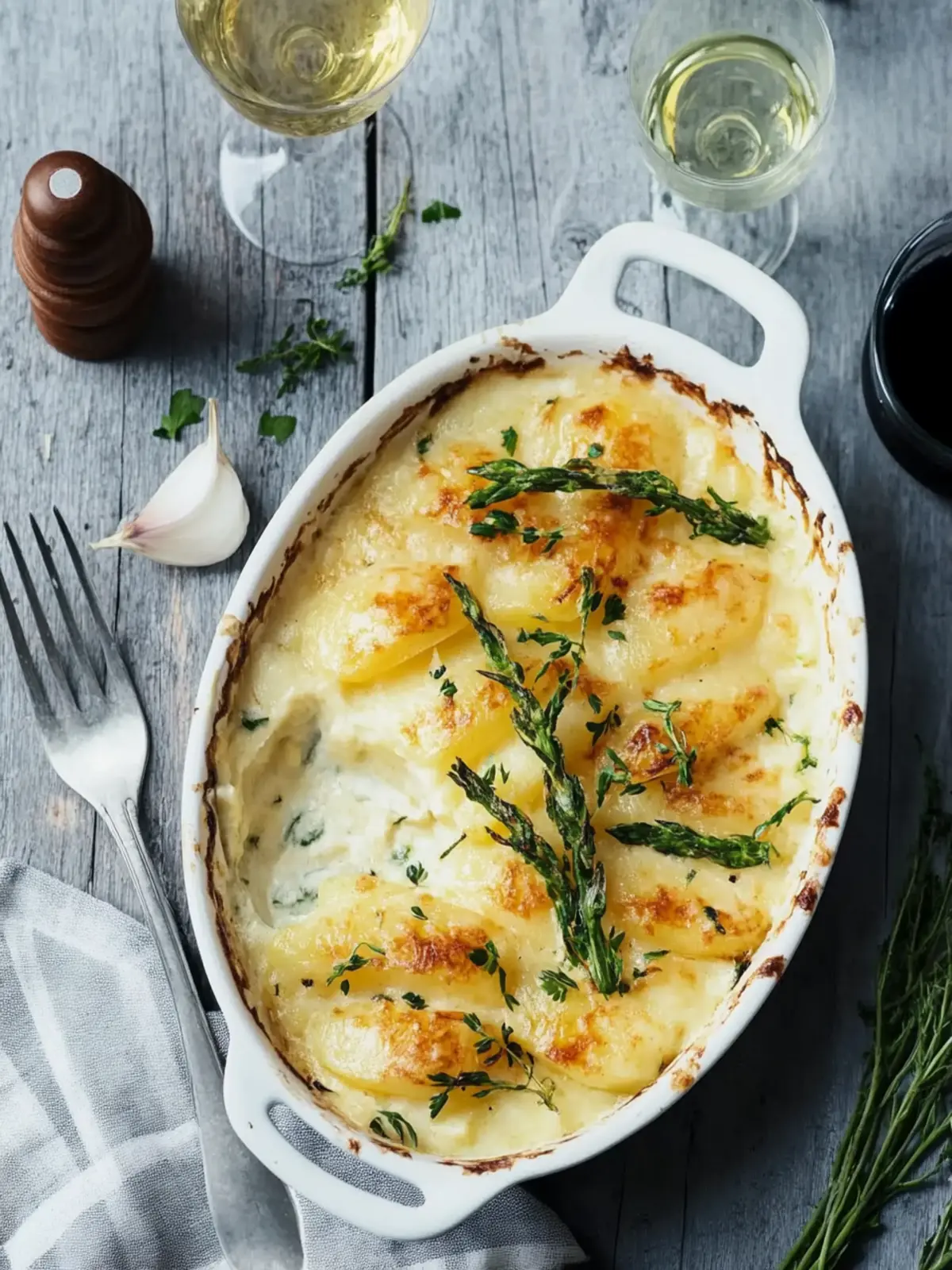 Vegetarisches Kartoffel-Spargel-Gratin: Cremiger Genussträumer 4 Vegetarisches Kartoffel-Spargel-Gratin