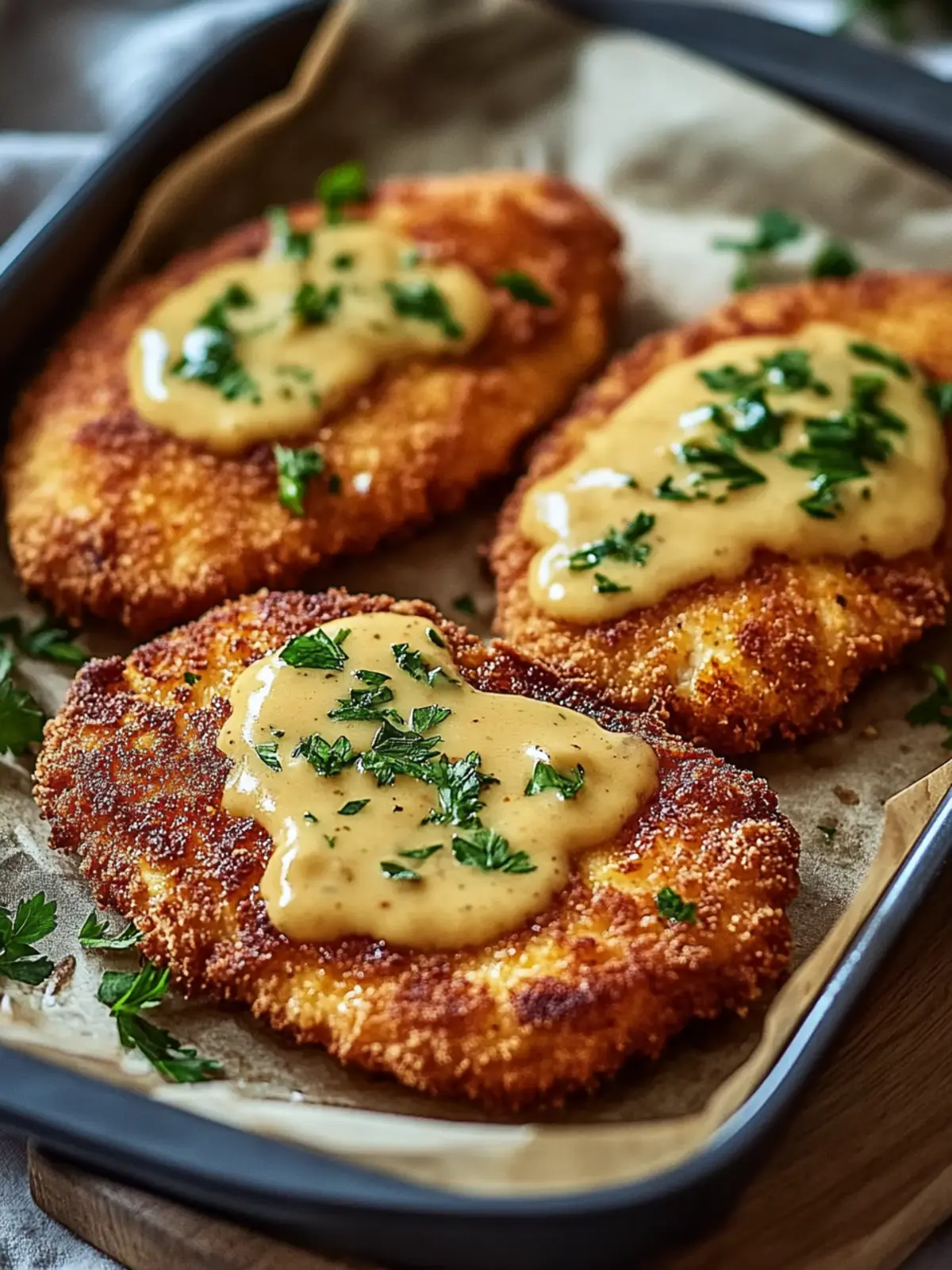 Delicious Baked Party Schnitzel from the Oven