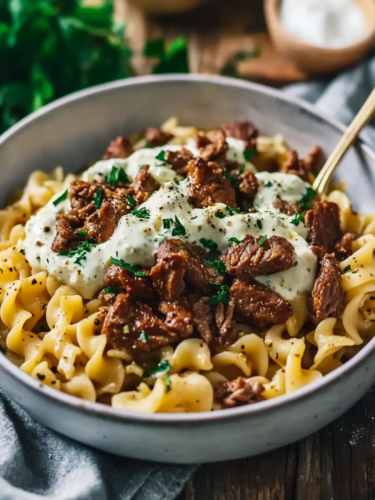 Türkische Pasta mit Hackfleisch und Joghurt-Sauce für den Genuss 4 Türkische Pasta mit Hackfleisch und Joghurt-Sauce