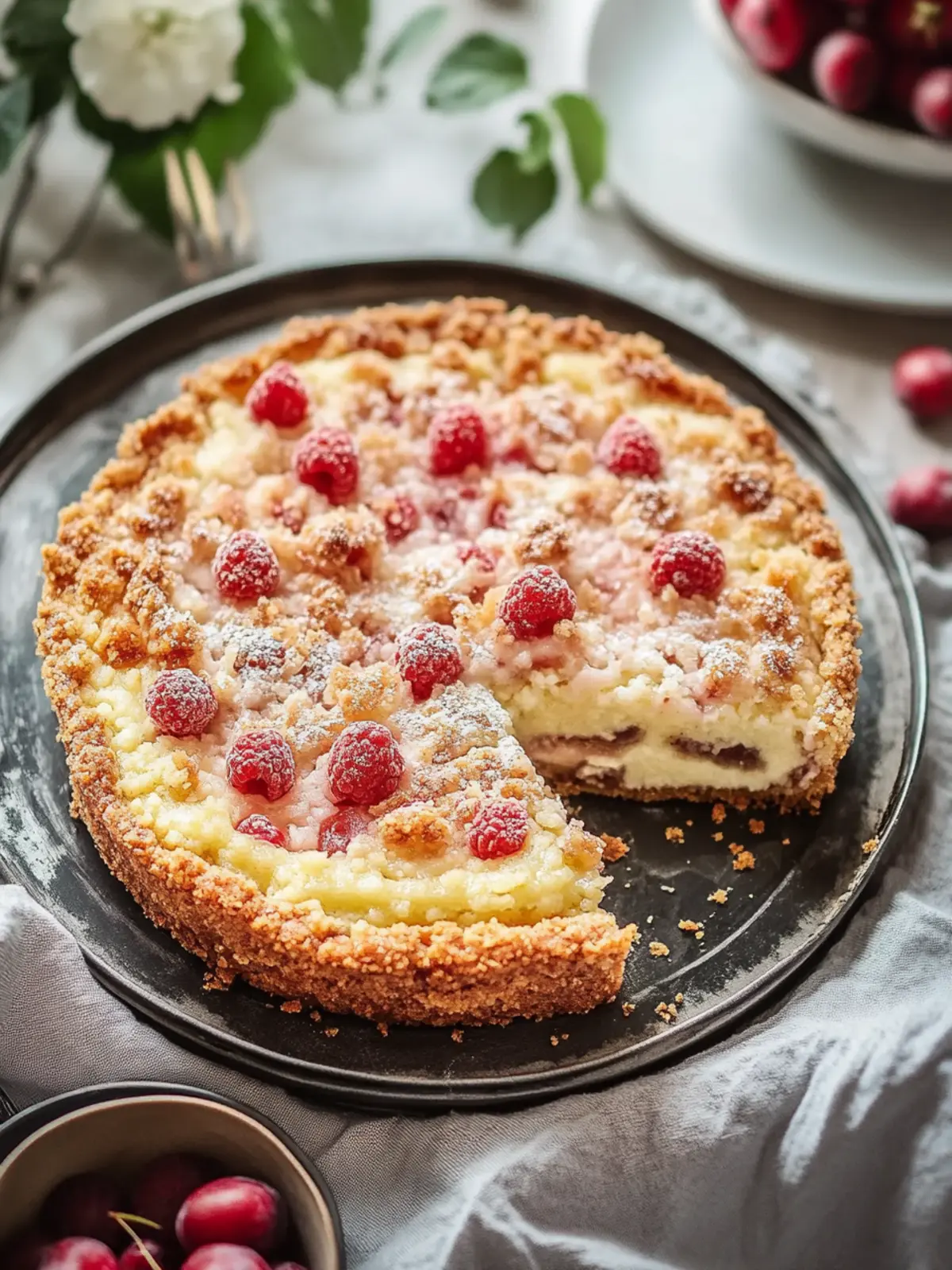 Einfacher Rhabarber-Streuselkuchen: Fruchtiger Genuss für zuhause 3 Einfacher Rhabarber-Streuselkuchen