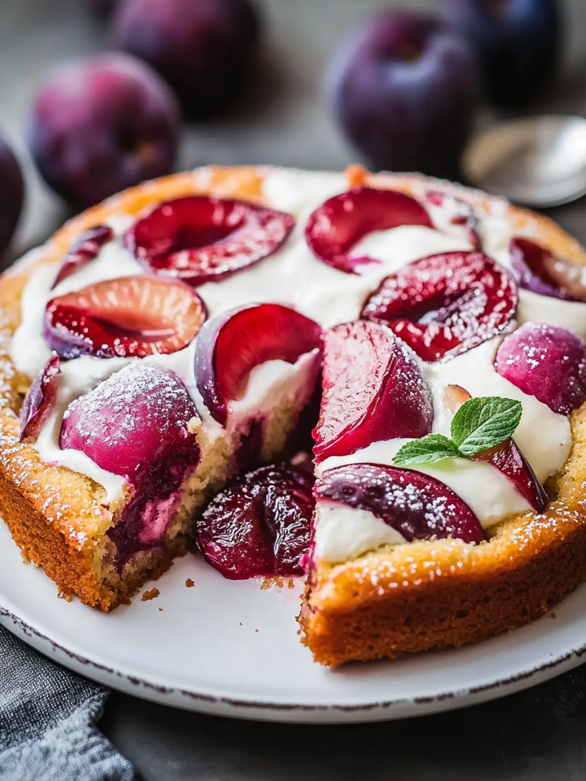 Schneller Zwetschgenkuchen mit Schmandguss – Ein Genuss für alle 5 Quick Plum Cake with Sour Cream Topping