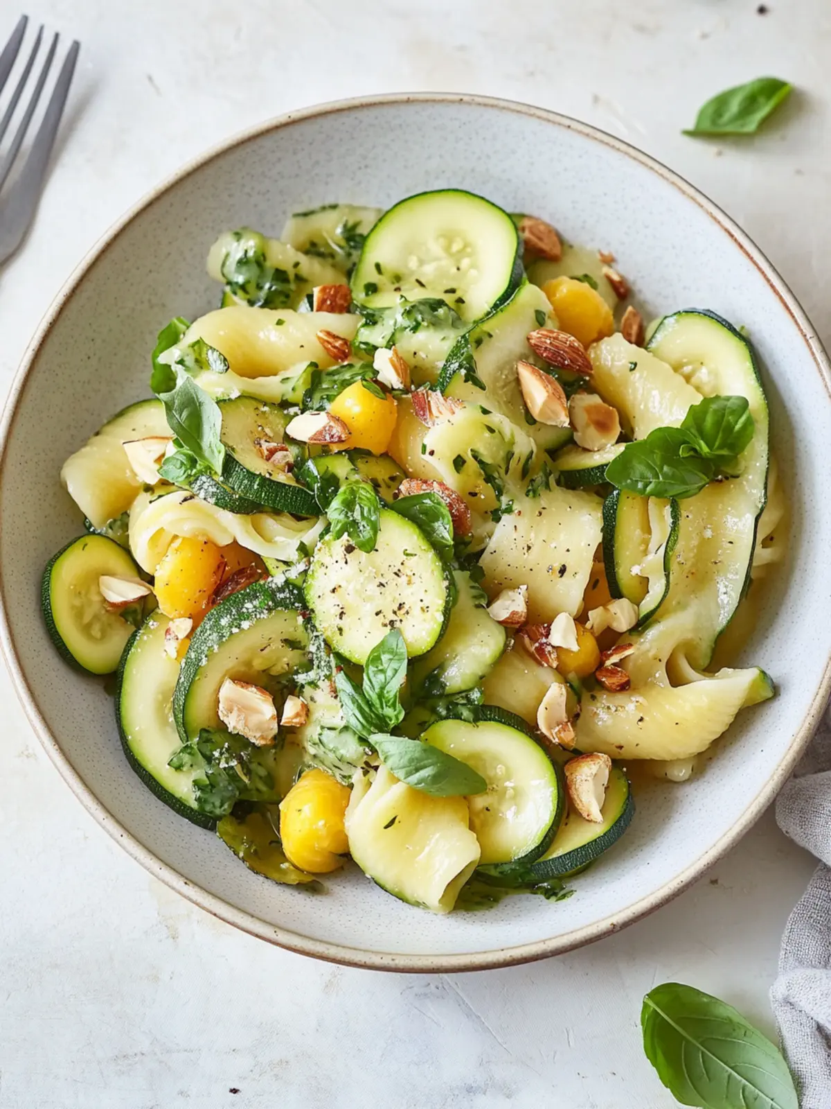 Sommerlicher Nudelsalat mit Zucchini: Frisch und Bunt genießen 4 Sommerlicher Nudelsalat mit Zucchini