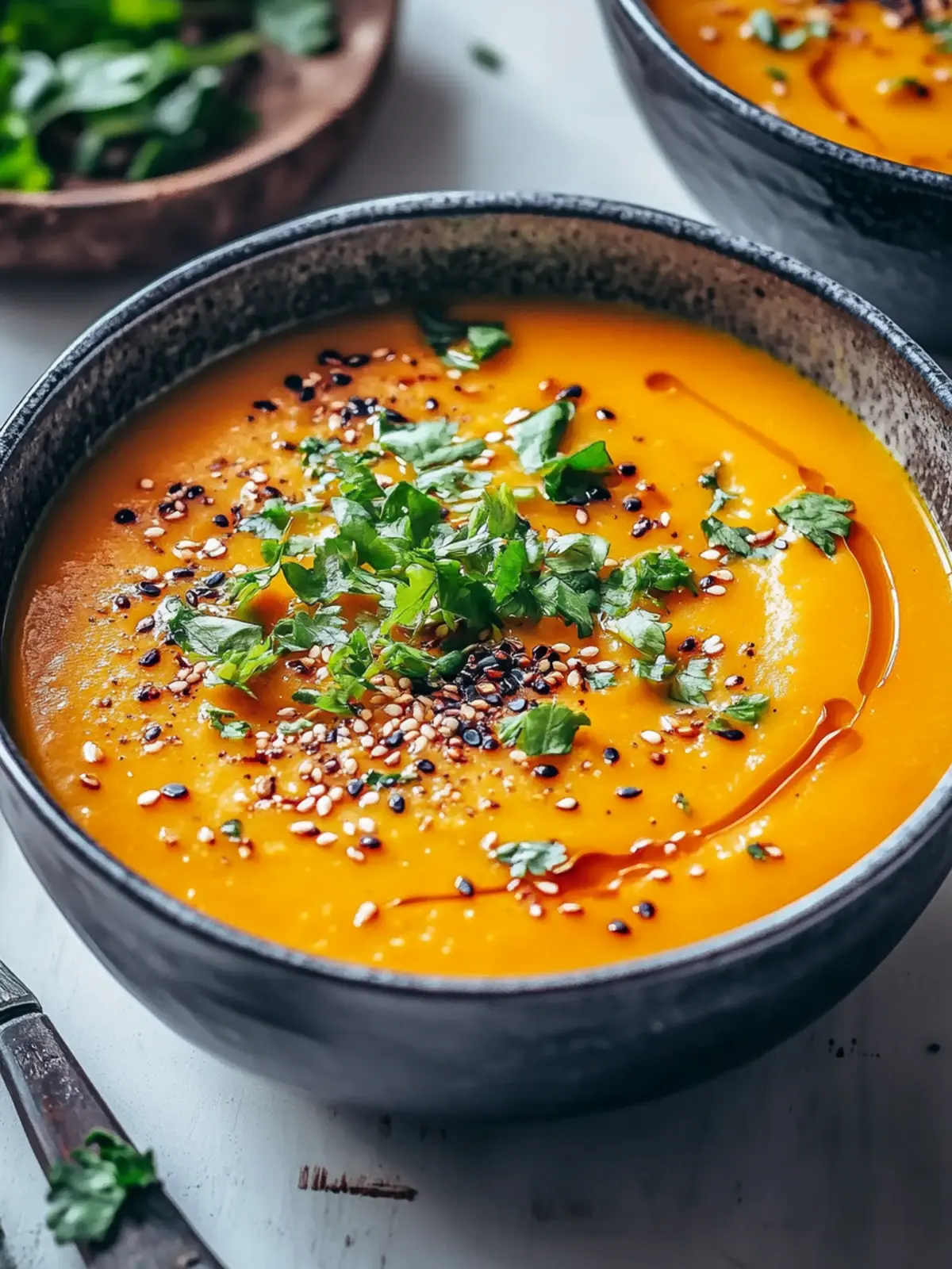 Genieße die scharfe Miso Karottensuppe in nur 30 Minuten 3 Scharfe Miso Karottensuppe