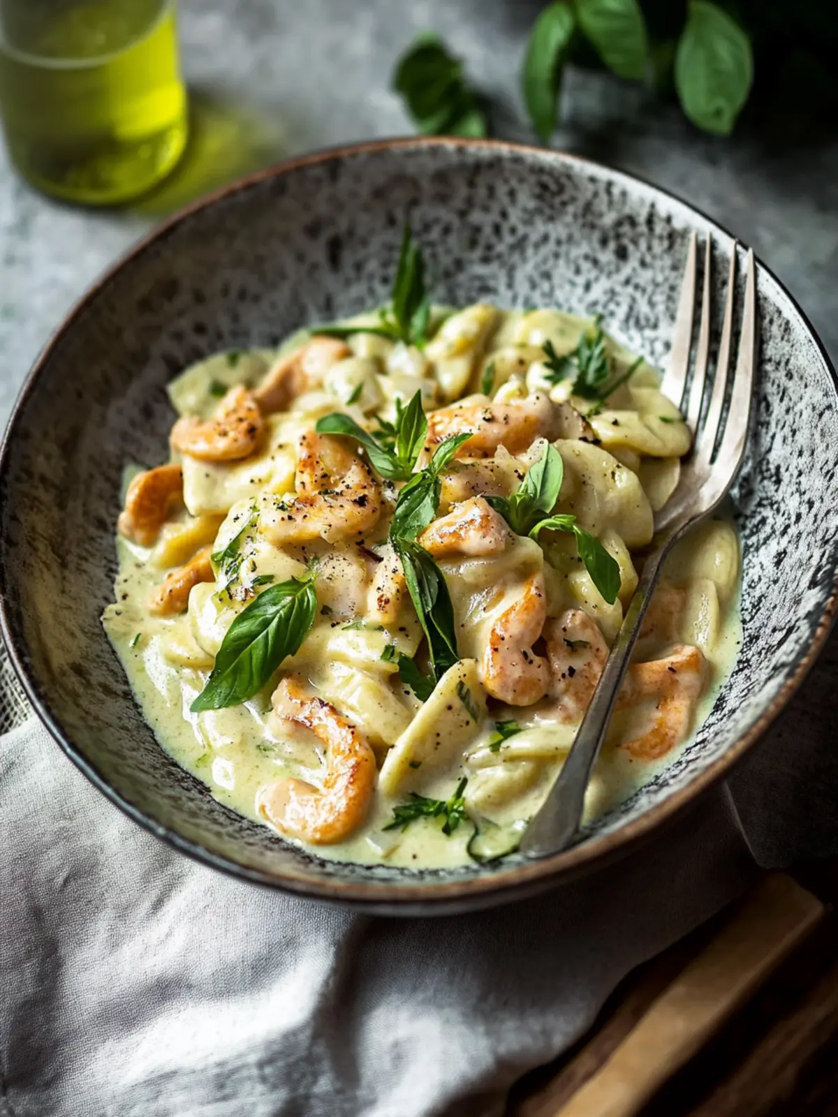 Cremige Spätzle Pfanne mit Hähnchen in Bärlauchrahm genießen 4 Spätzle Pfanne mit Hähnchen in Bärlauchrahm
