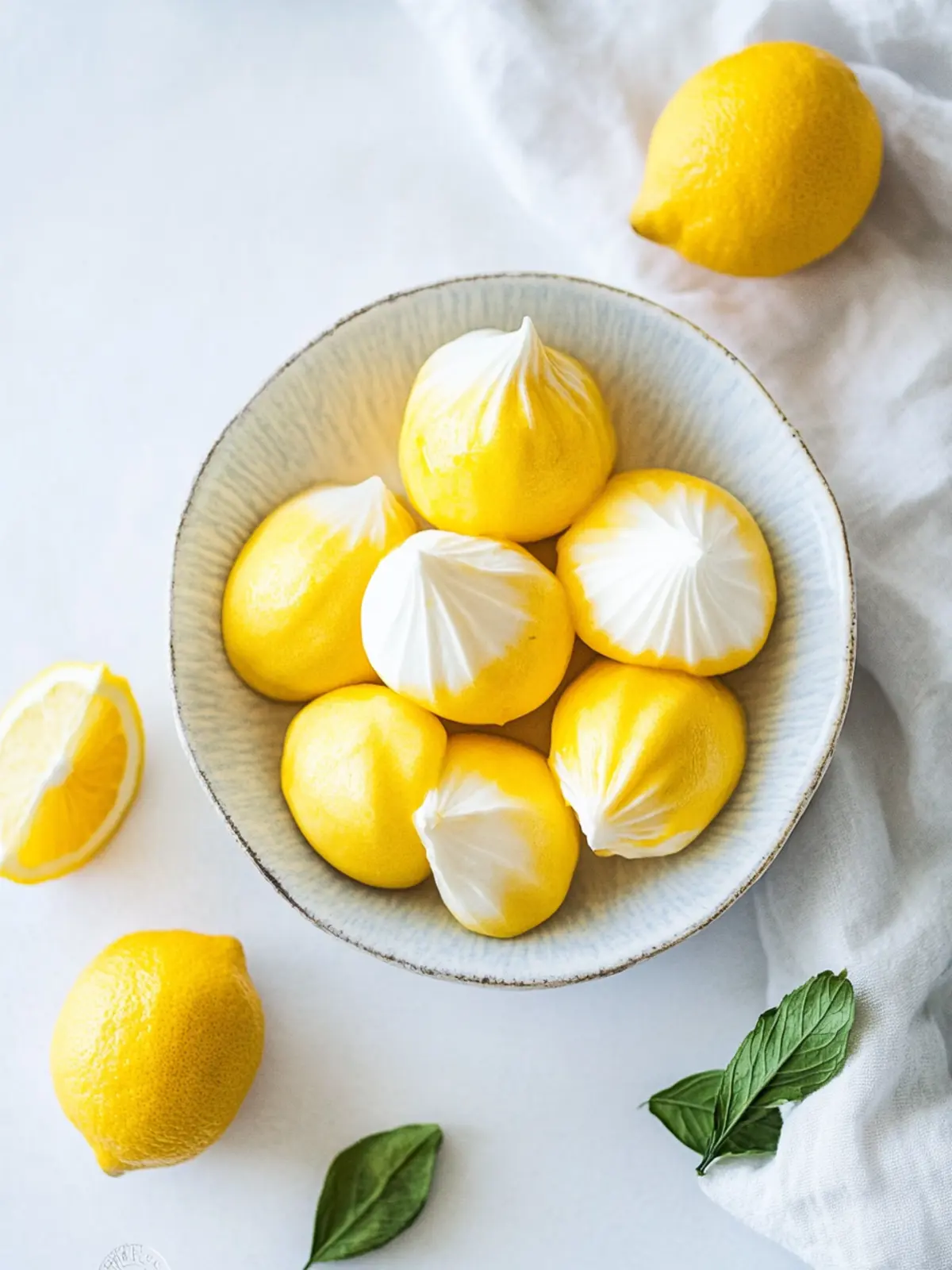 Zitronen-Baiserküsschen für süße Momente zuhause 3 Zitronen-Baiserküsschen oder Zitronenmeringue