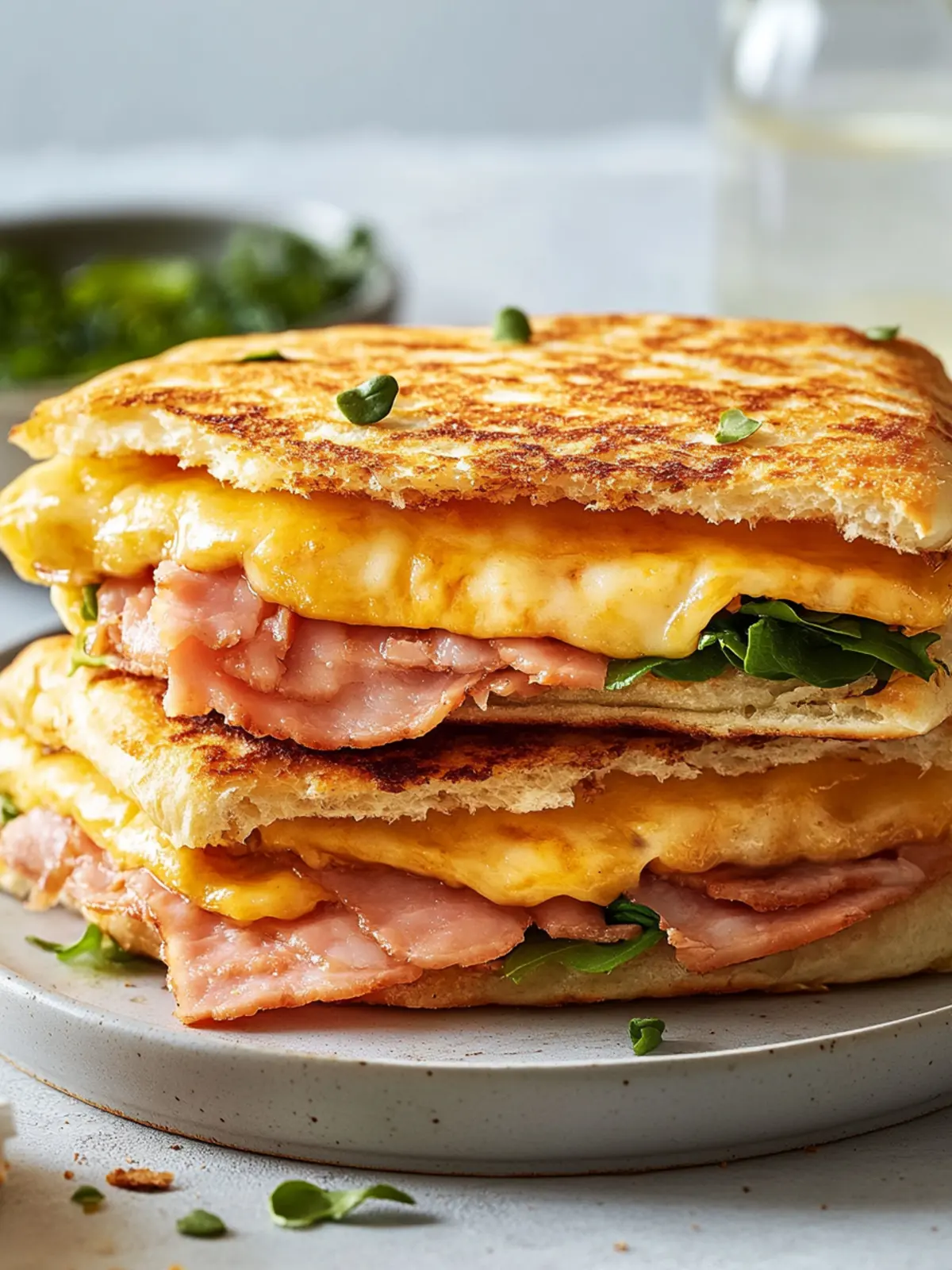 Leckere Schinken-Käse-Taschen im Airfryer in 10 Minuten 2 Schinken-Käse-Taschen im Airfryer