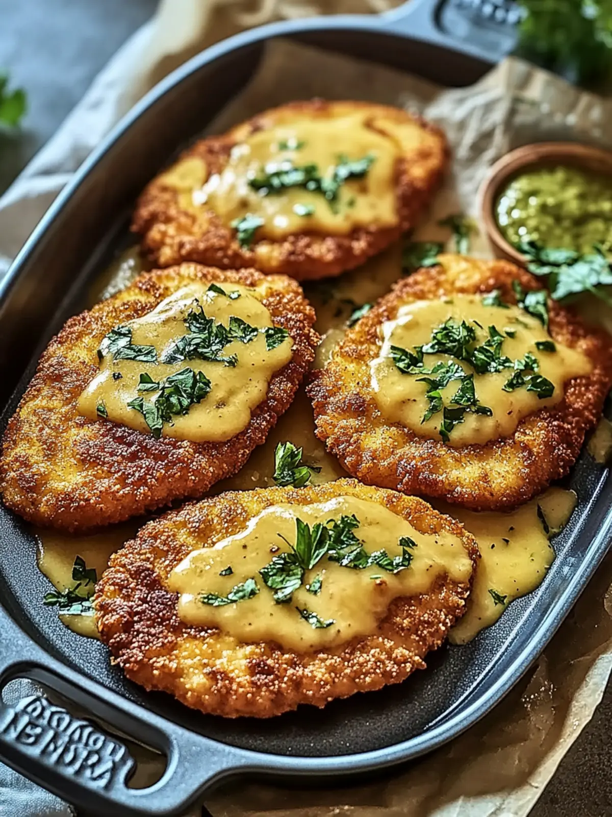 Köstliche Überbackene Partyschnitzel aus dem Ofen für Feste 3 Delicious Baked Party Schnitzel from the Oven