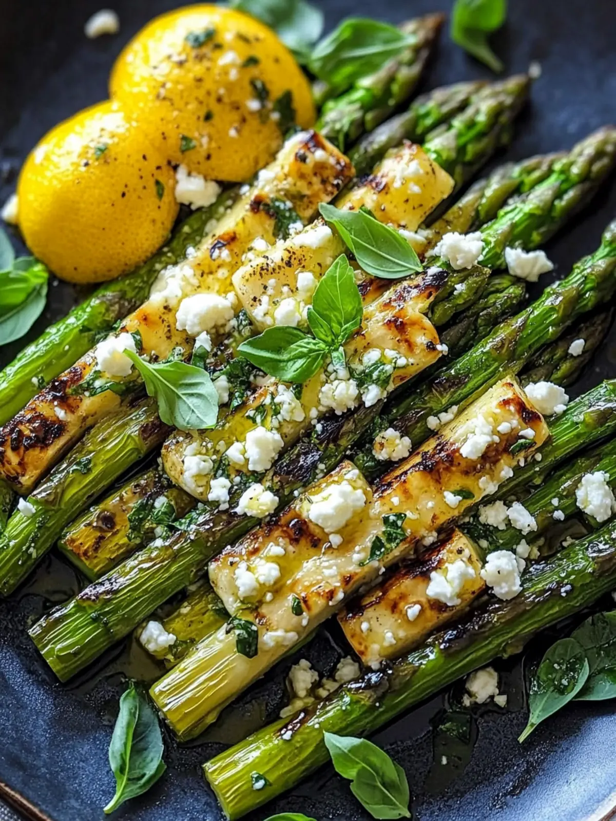 Schneller Genuss: Gegrillter Spargel mit Zitrone und Feta 2 Grilled asparagus with lemon and feta