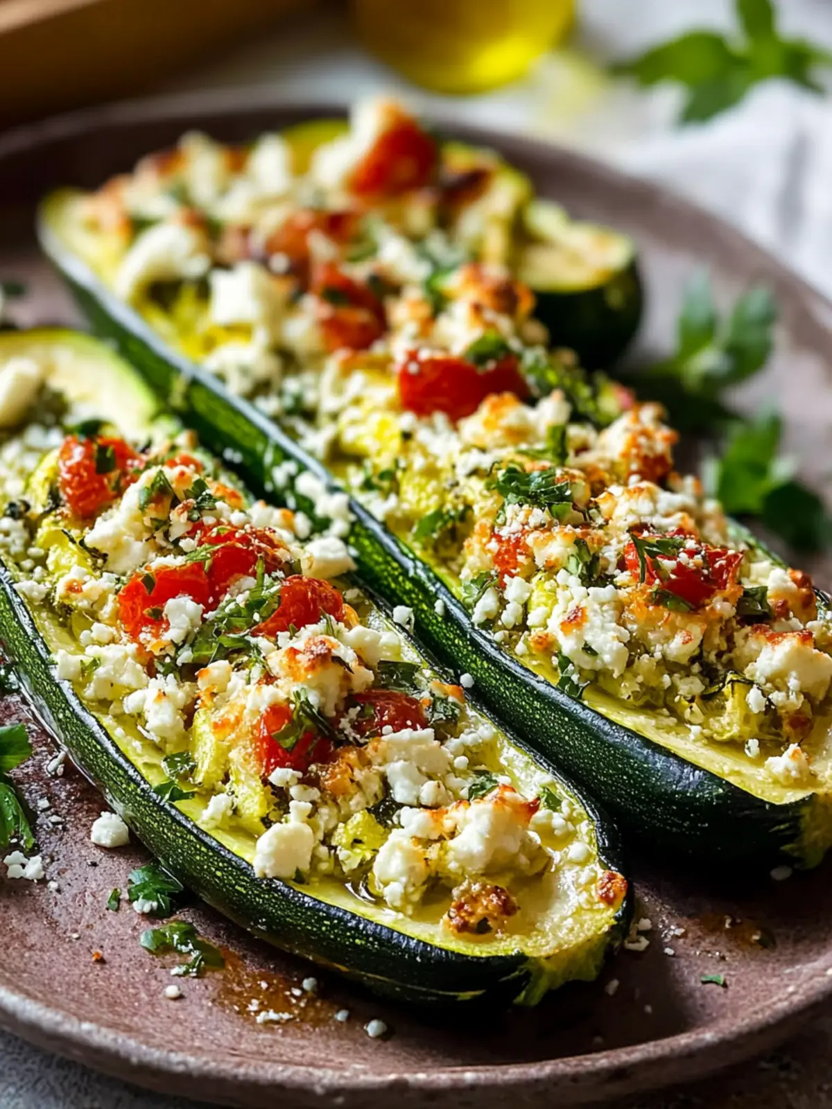 Köstliche gefüllte Zucchini mit Feta für jeden Anlass 4 Stuffed Zucchini with Feta