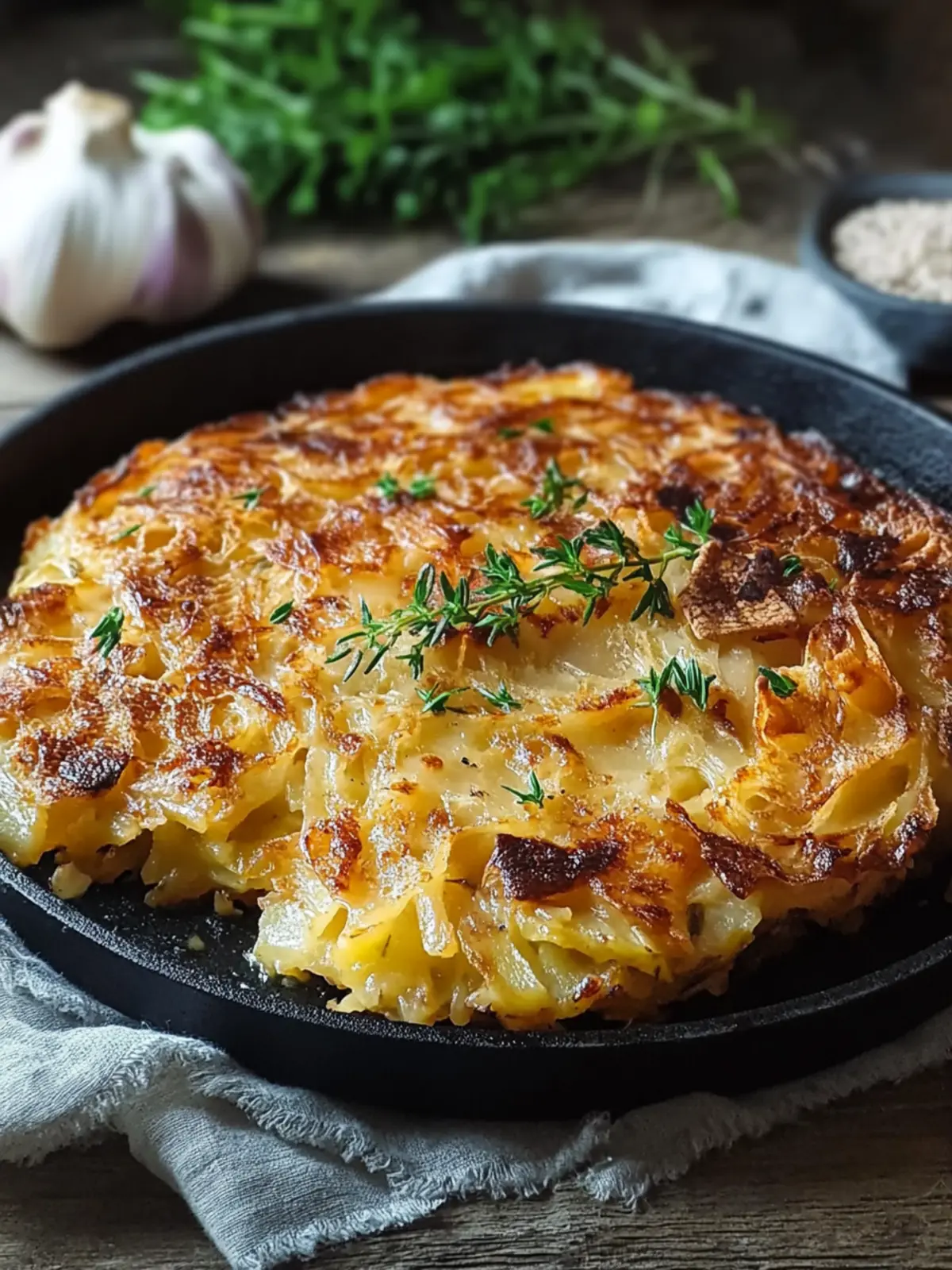 Hüttenkäse Kartoffelröstauflauf