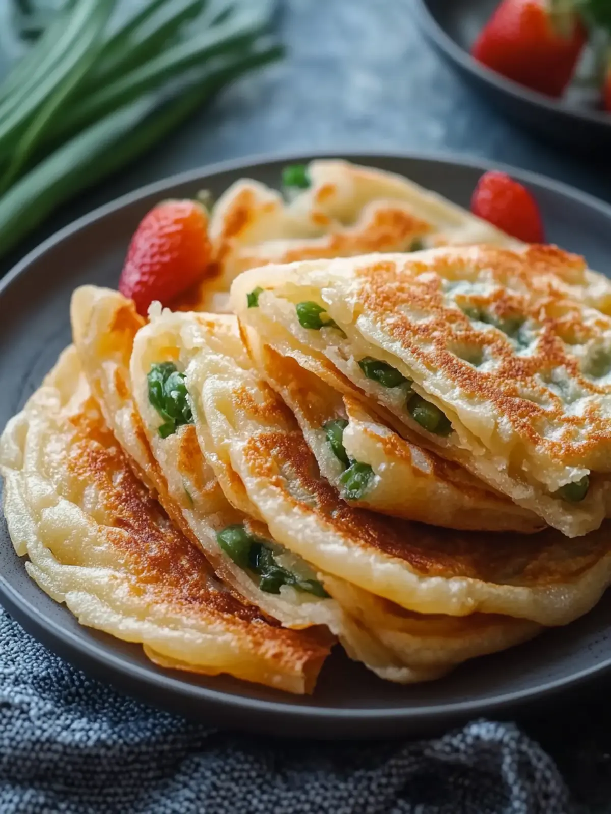 Knusprige Reispapier-Schnittlauchpfannkuchen für dein Snack-Glück 4 Knusprige Reispapier-Schnittlauchpfannkuchen für deinen Snack-Hunger