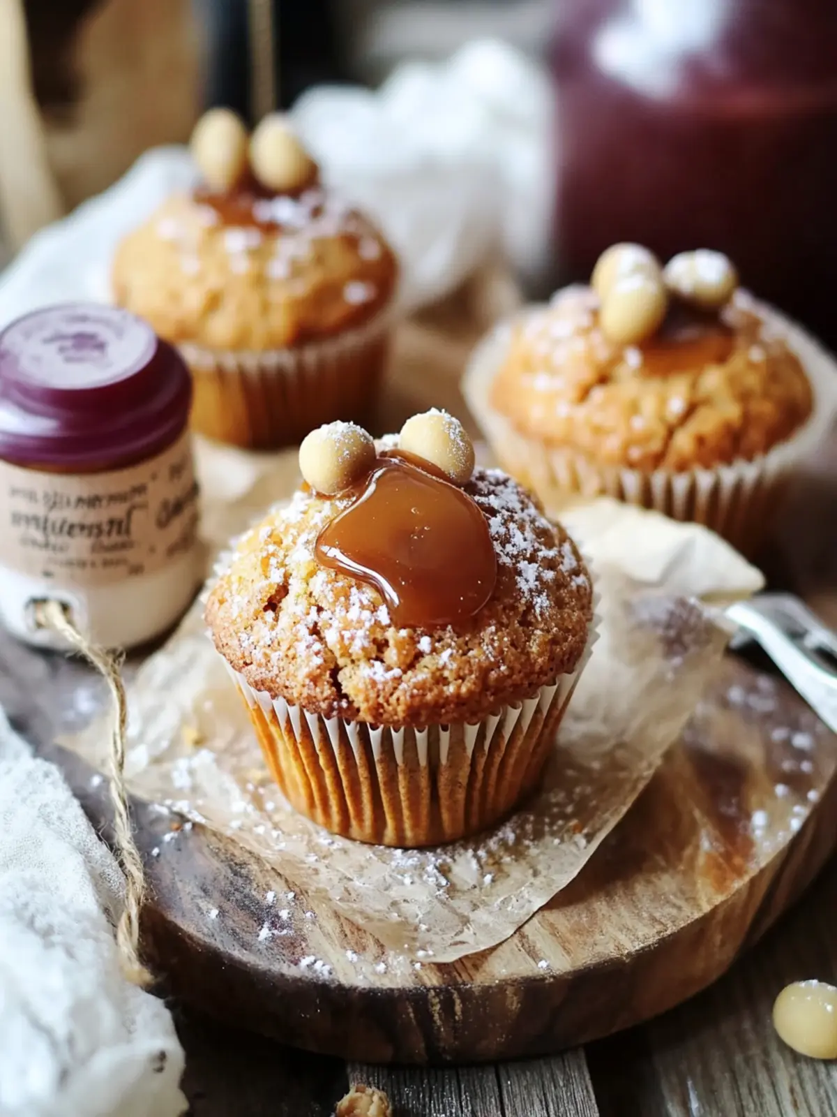 Vegane gesalzene Karamellmuffins - Süß und gesund genießen 4 Vegane gesalzene Karamellmuffins