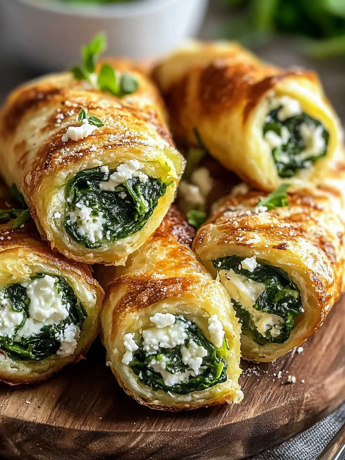 Knusprige Spinat-Feta-Air-Fryer-Egg Rolls für gesunde Snacks 2 Knusprige Spinat-Feta-Air-Fryer-Egg Rolls