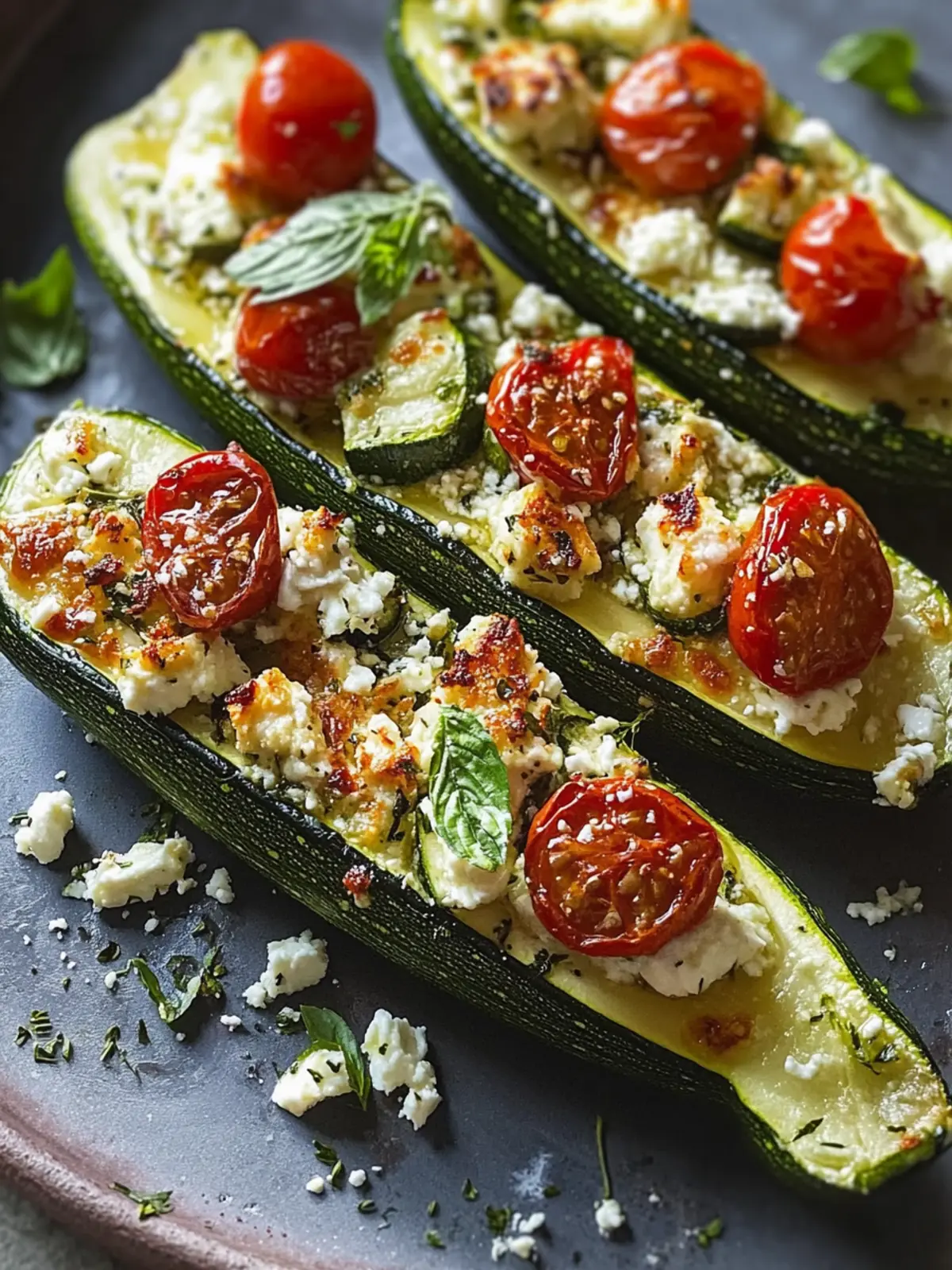 Köstliche gefüllte Zucchini mit Feta für jeden Anlass 3 Stuffed Zucchini with Feta