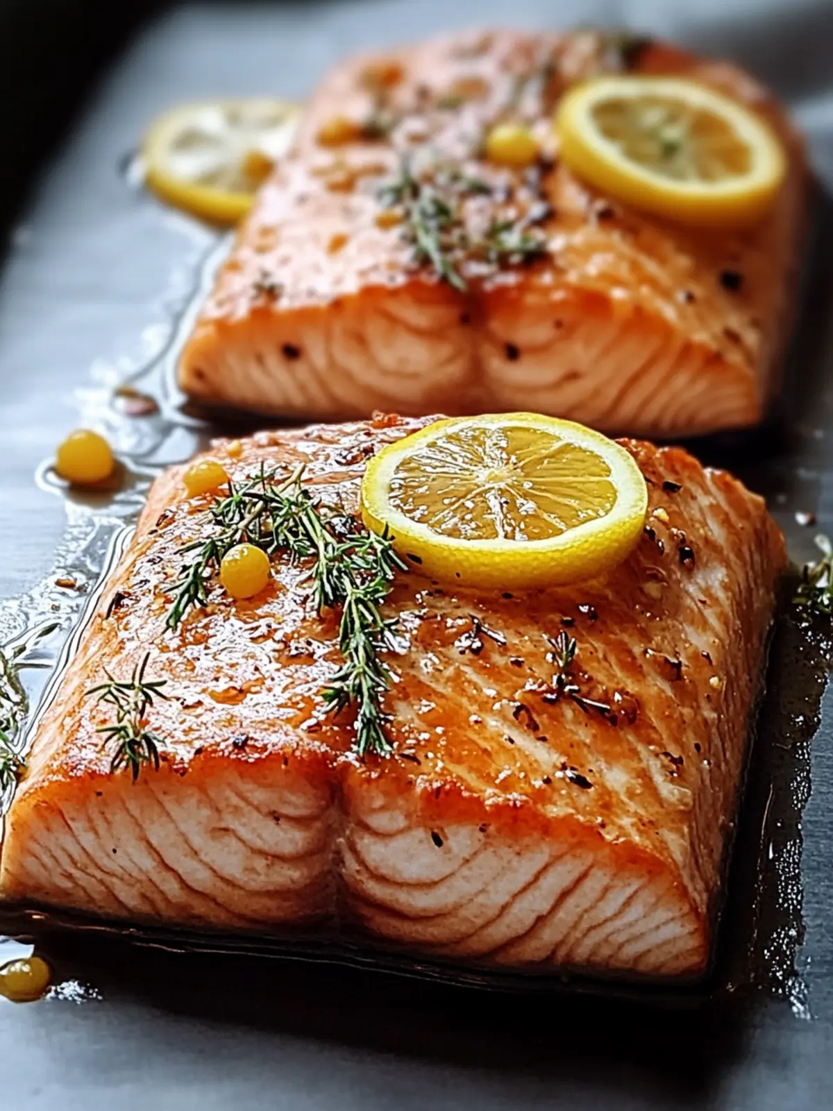 Köstliches und super saftiges Lachsfilet aus dem Ofen