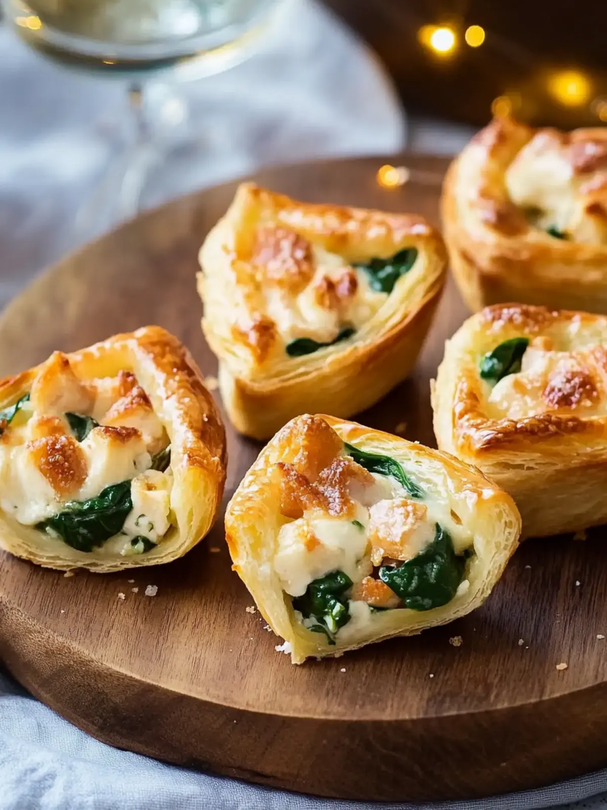 Mini Partyhäppchen mit Käse, Schinken und Spinat für jeden Anlass 4 Mini Partyhäppchen mit Käse, Schinken und Spinat