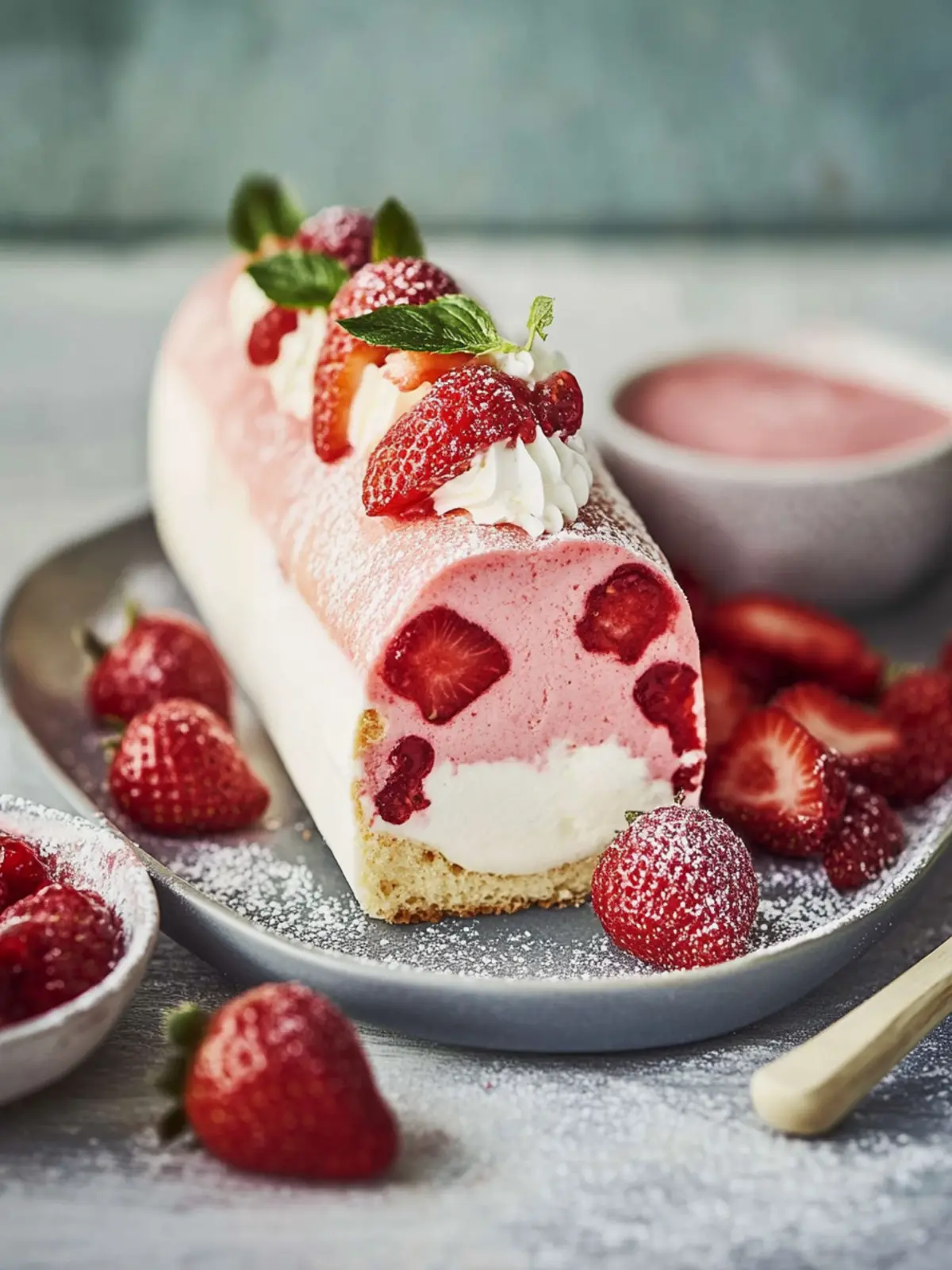 Erdbeer-Sahne-Rolle einfach & luftig – Omas Geheimrezept! 2 Erdbeer-Sahne-Rolle einfach & luftig