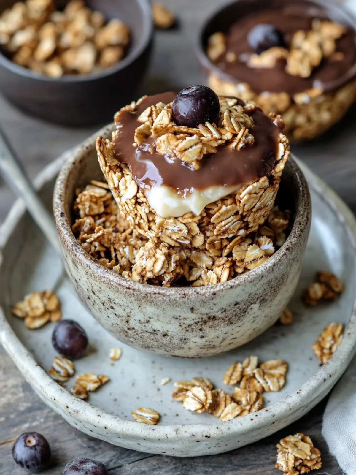 Granola-Tassen mit Nussmus: Leckere Snacks für jeden Tag 3 Granola-Tassen mit Nussmus