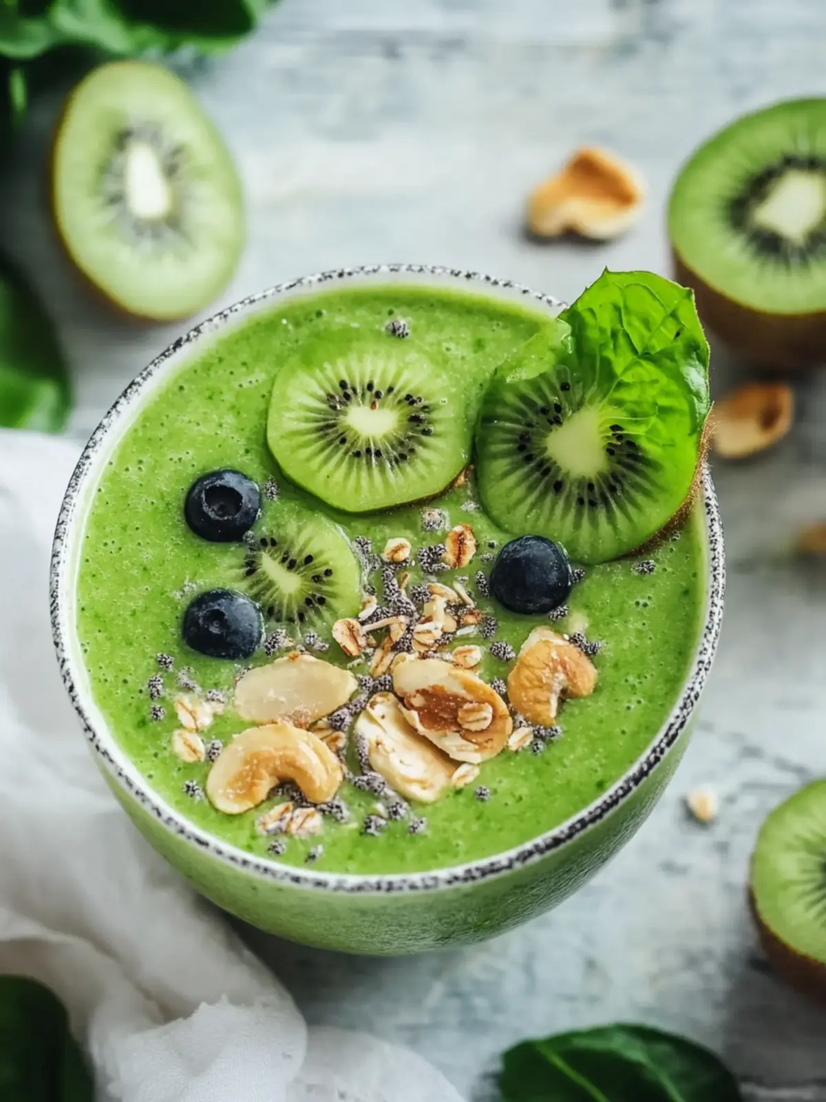 Grüne Smoothie-Schüssel mit Avocado für deinen Power-Start 3 Grüne Smoothie-Schüssel